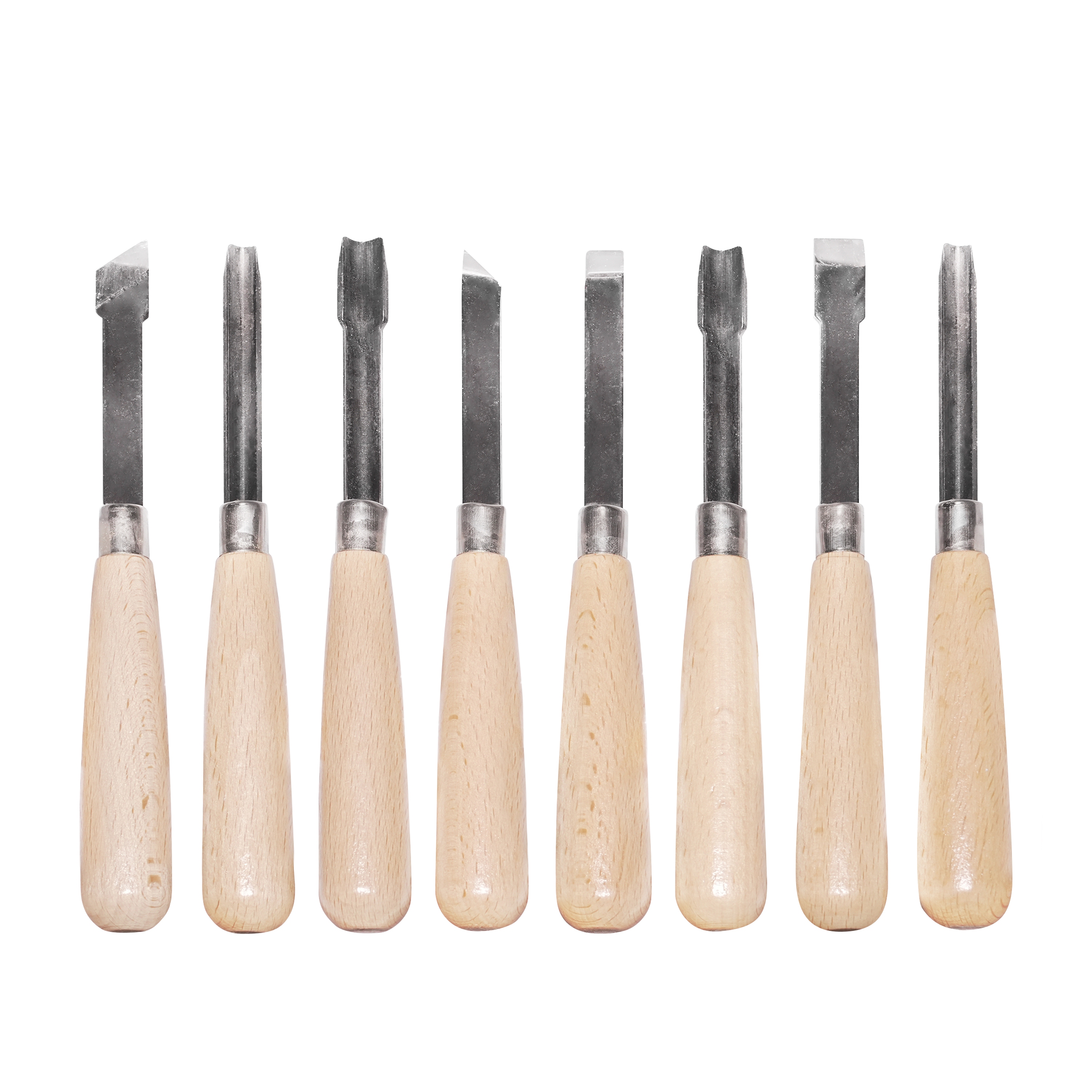 Image of Holzschnitzwerkzeug Set Metall 9-teilig