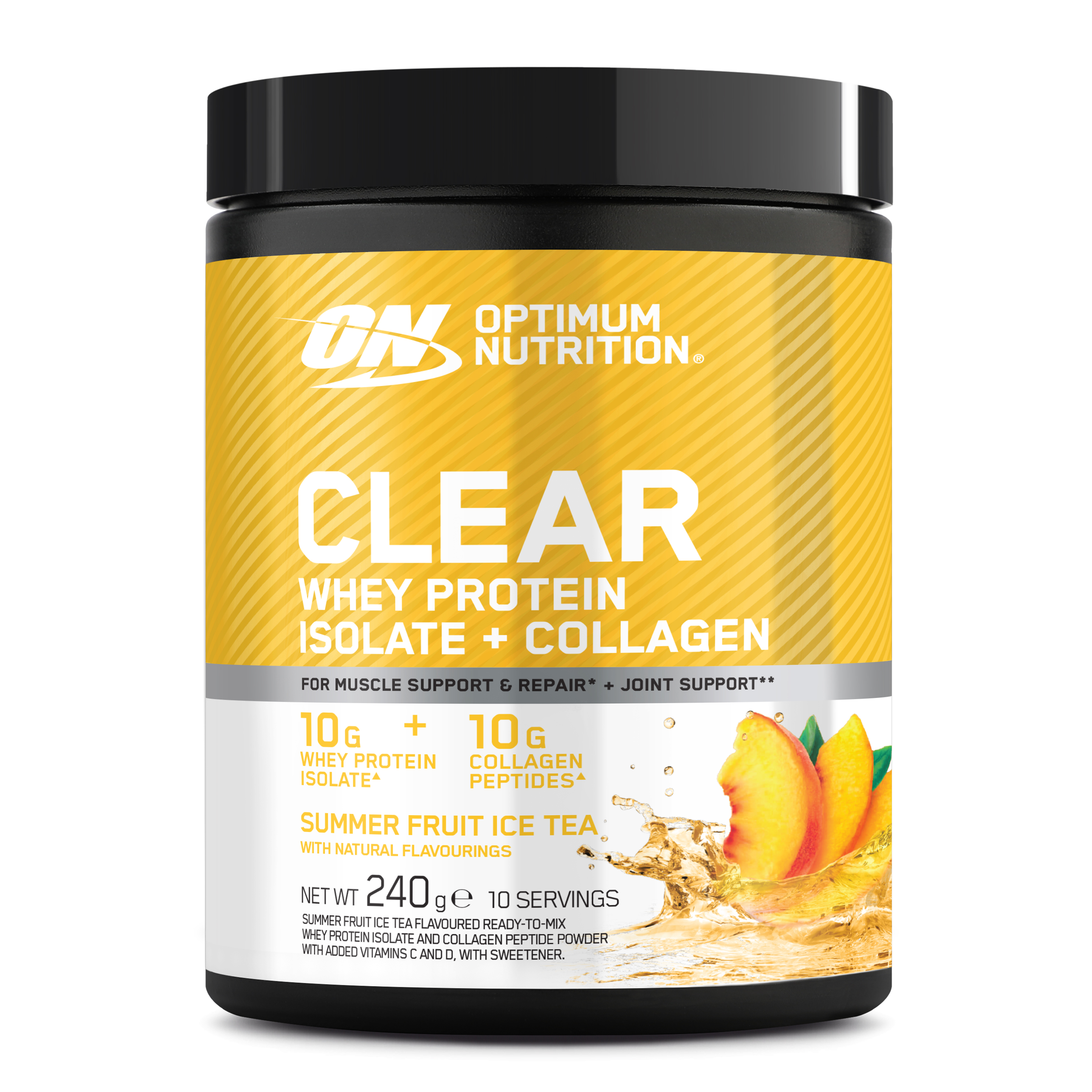 Optimum Nutrition Clear Whey Collagen 240 g Summer Ice Tea
