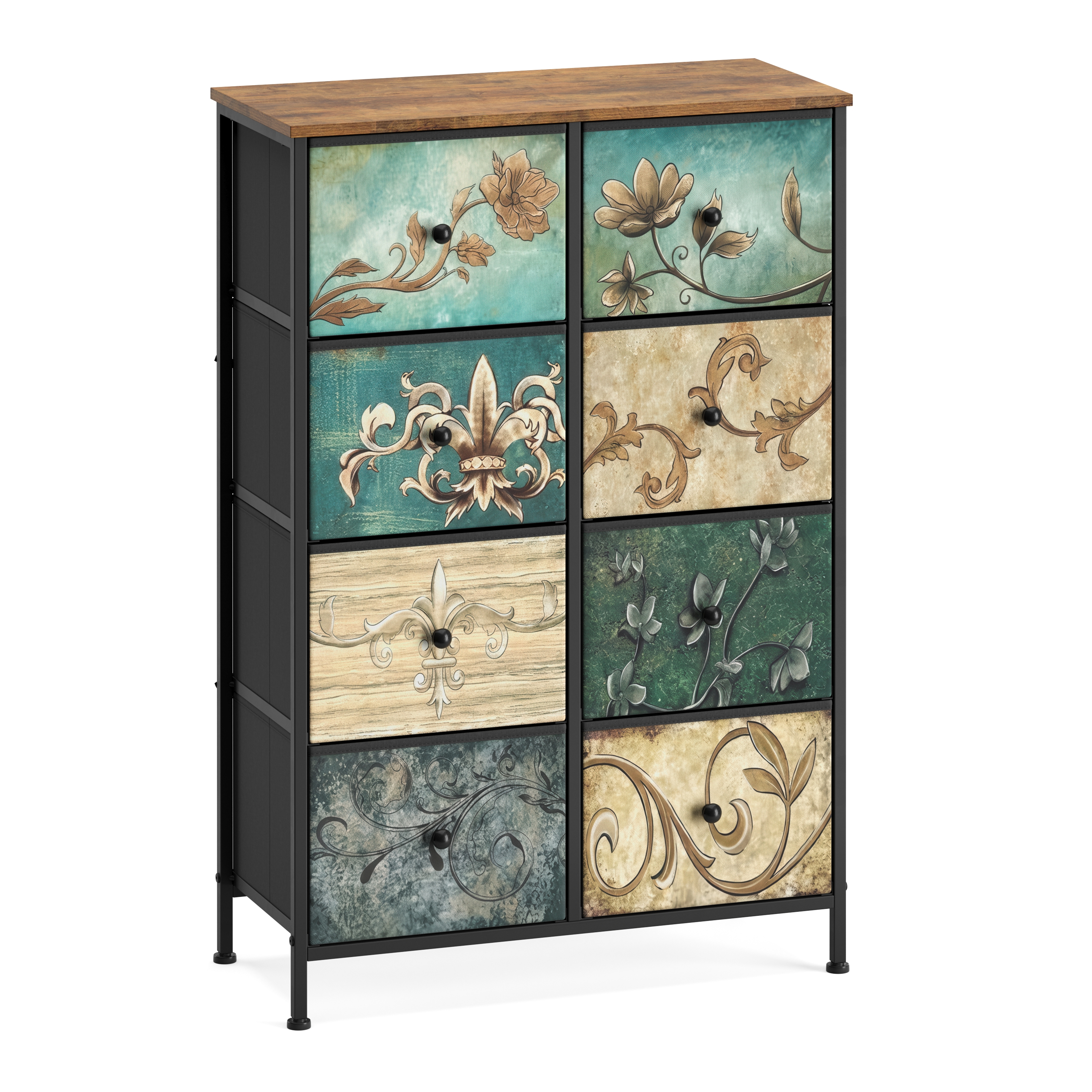 Image of Kommode Vintage FIORELLA 8 Schubladen 67 x 100 cm