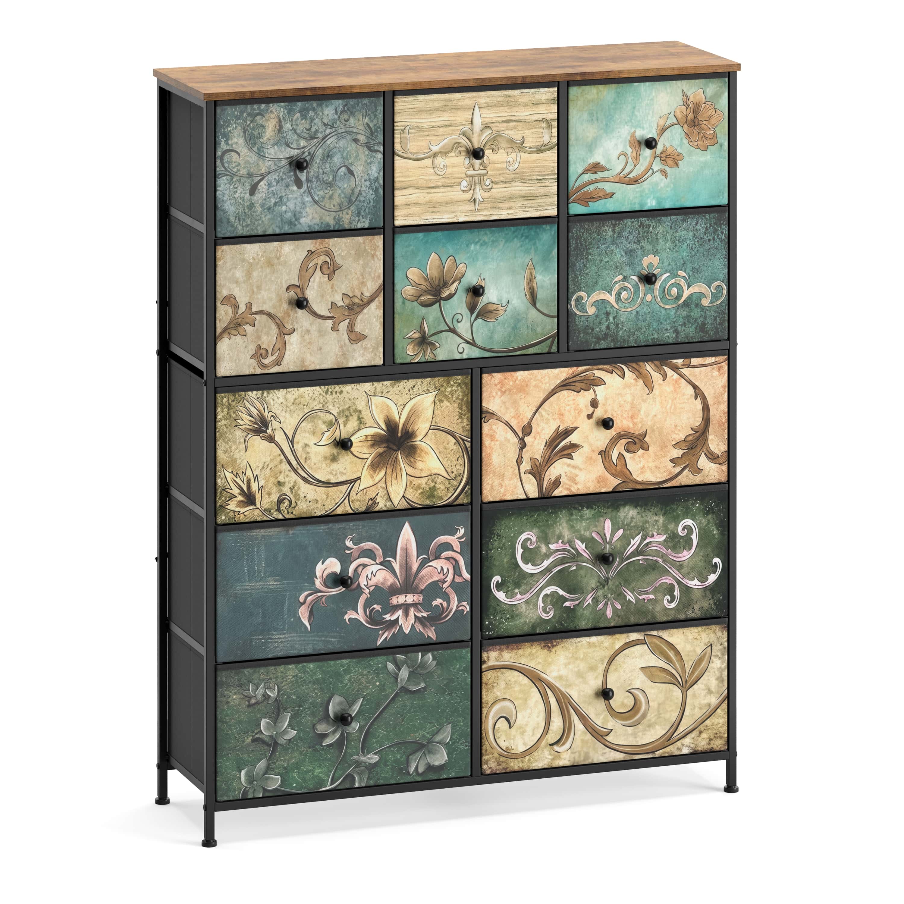 Kommode Vintage FIORELLA 12 Schubladen 100 x 130 cm