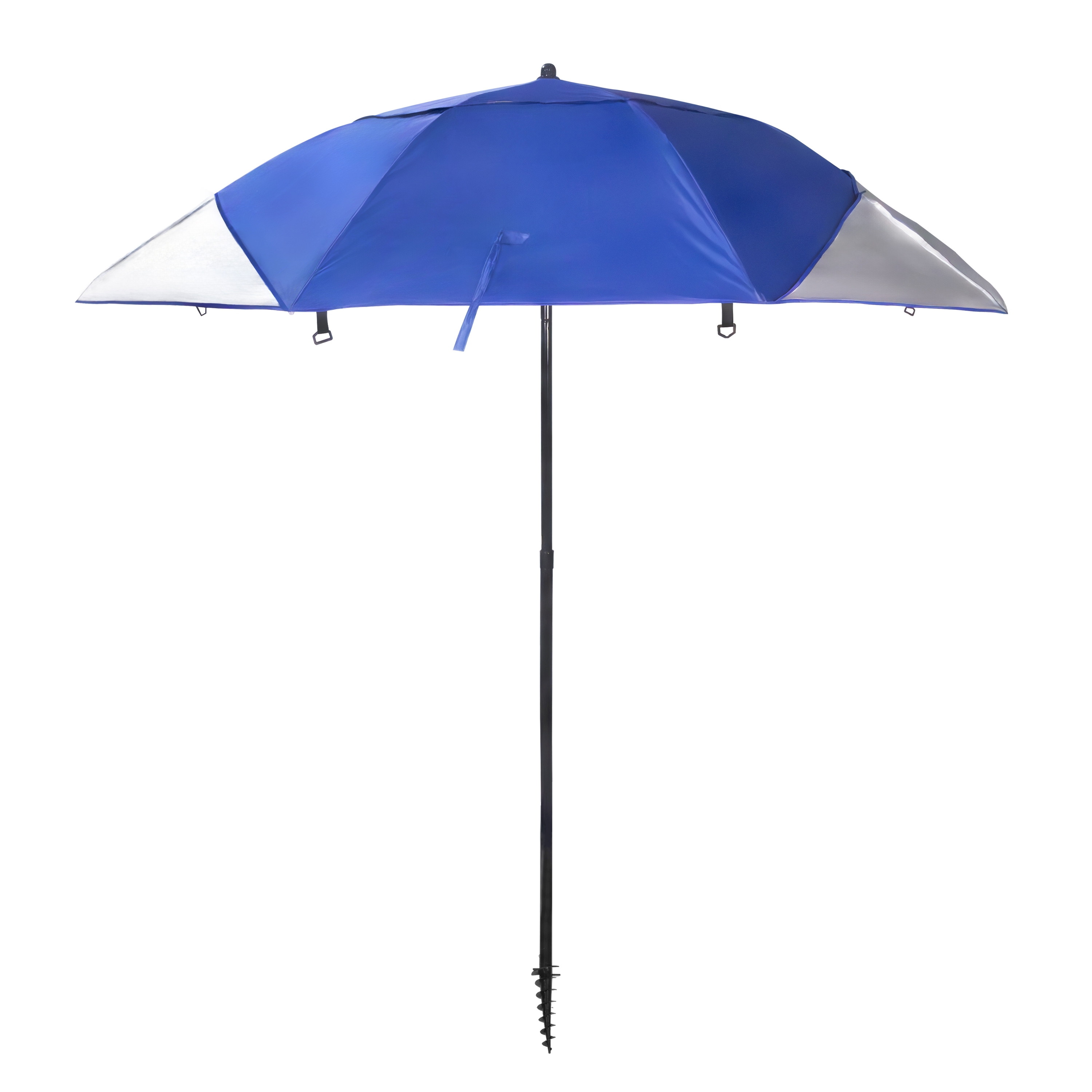 Sonnenschirm Strandschirm mit Windschutz und Fenster 240 cm blau