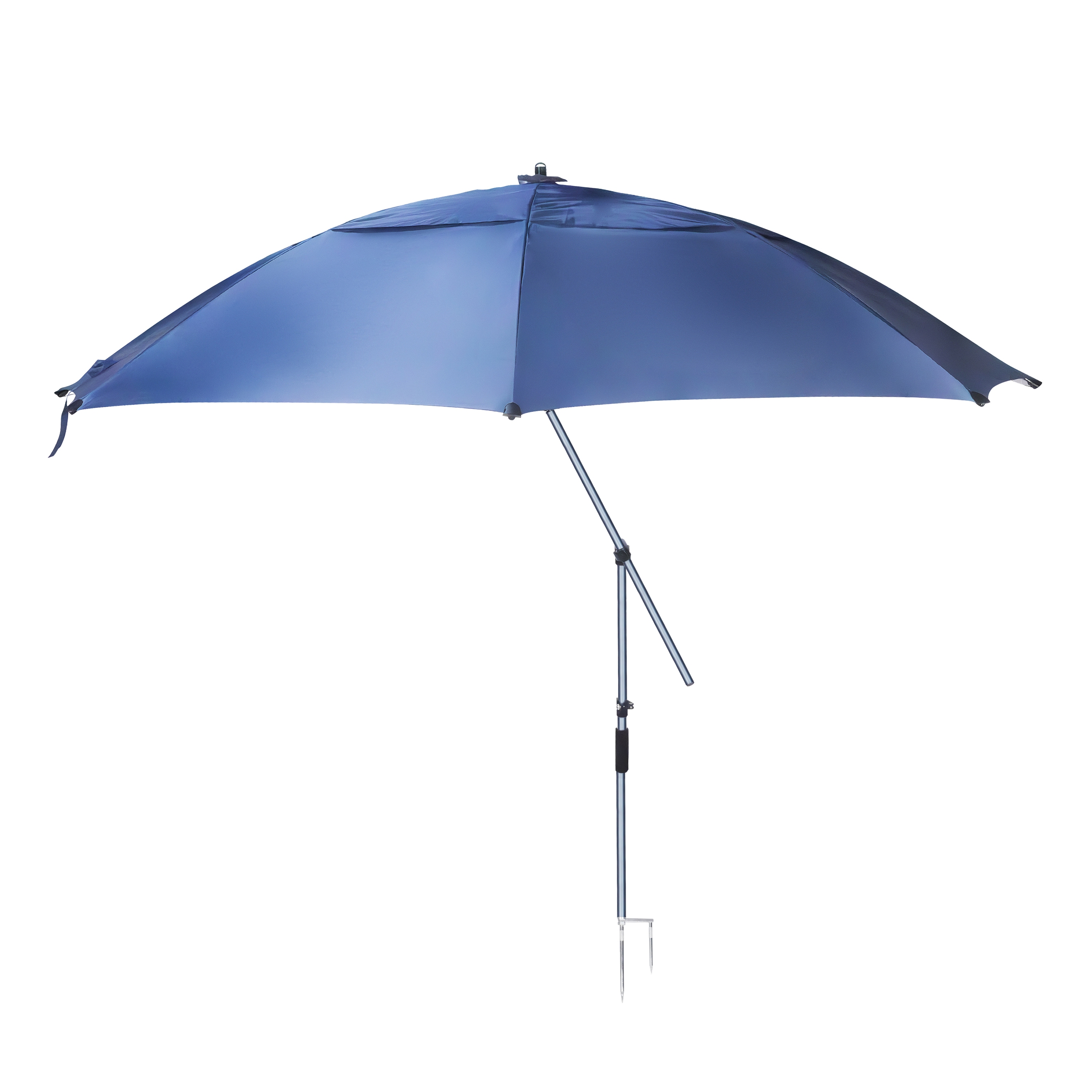 Sonnenschirm Strandschirm mit Erdspiess 240 cm blau