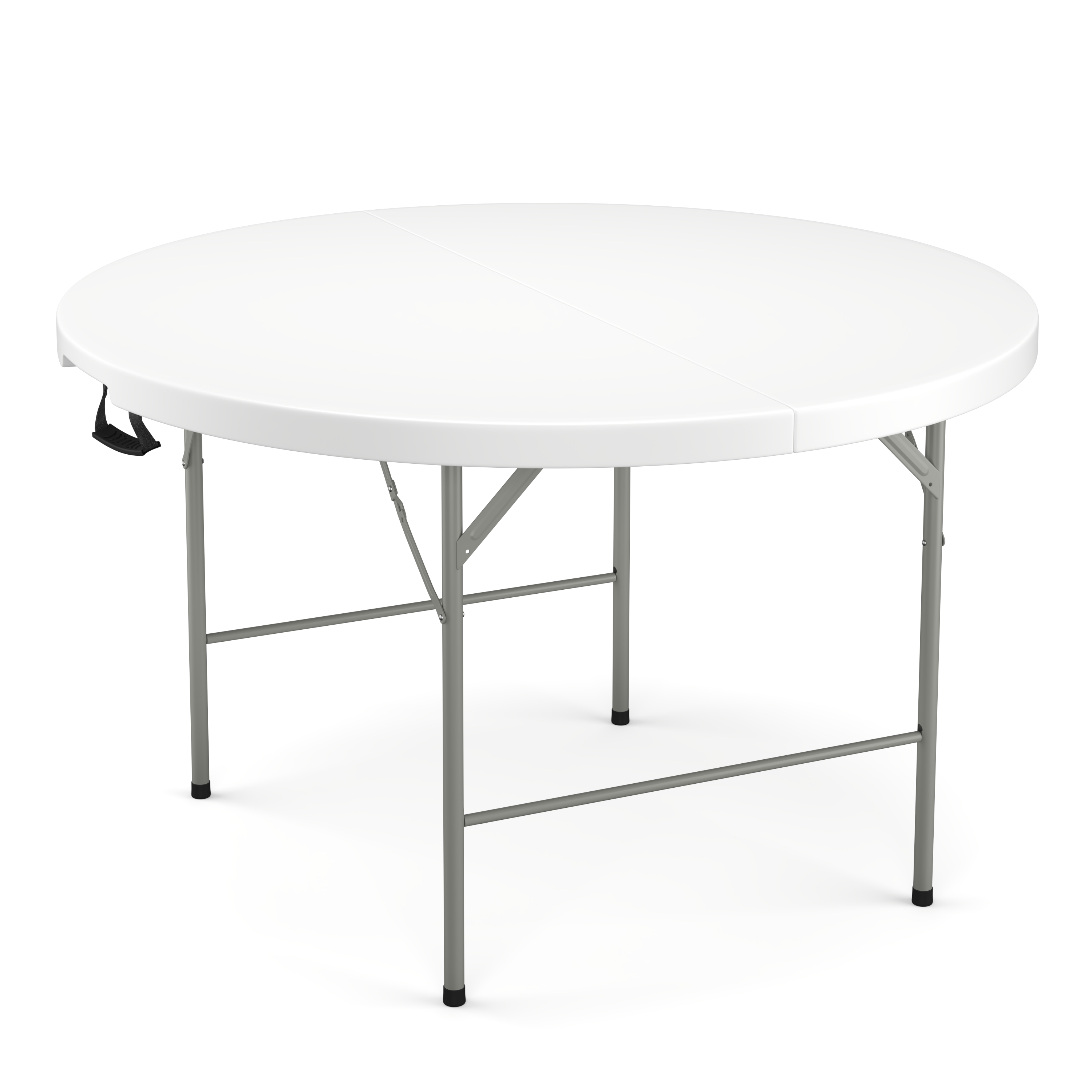 Campingtisch klappbar rund 122 x 74 cm weiss