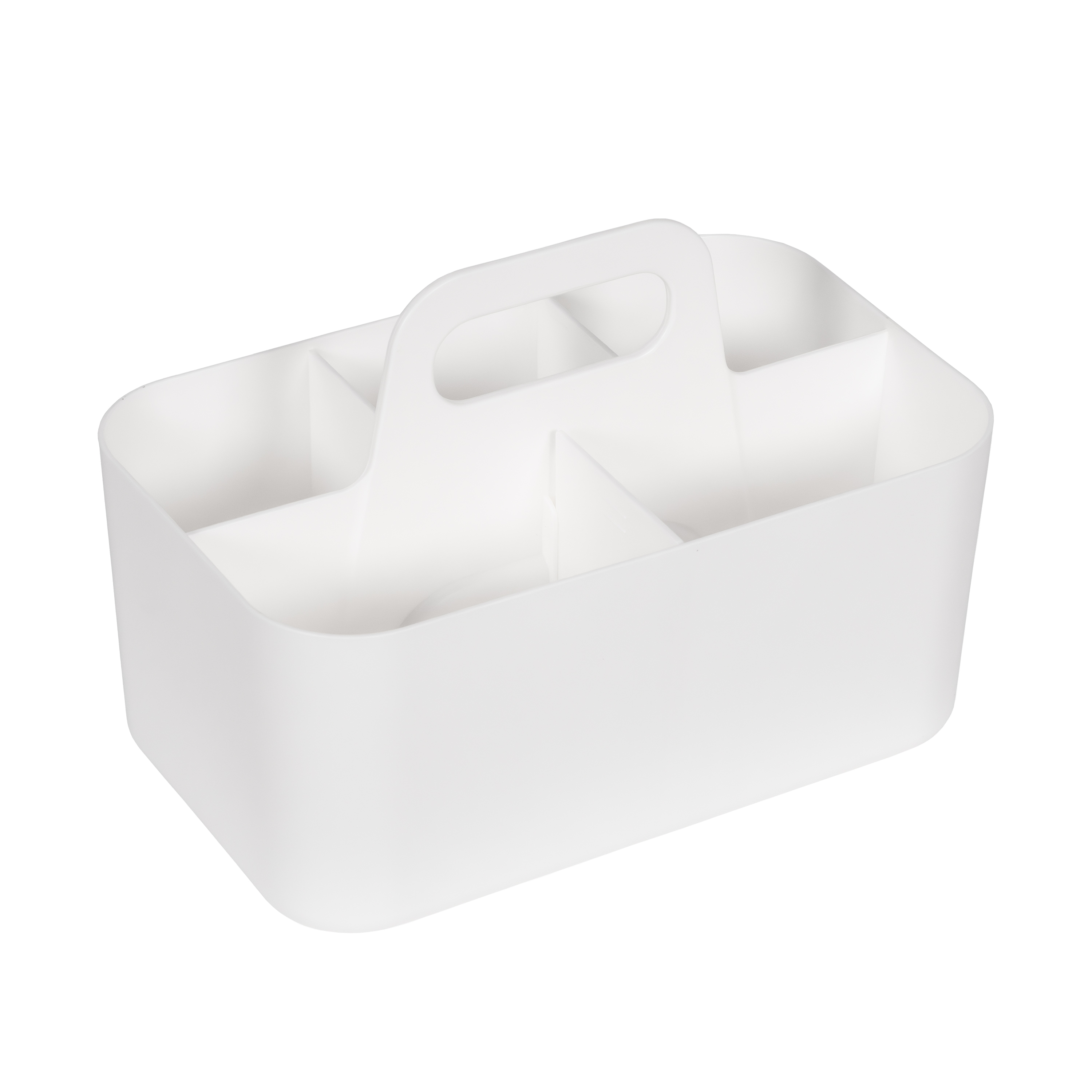 Organizer mit Griff 5 Fächer weiss