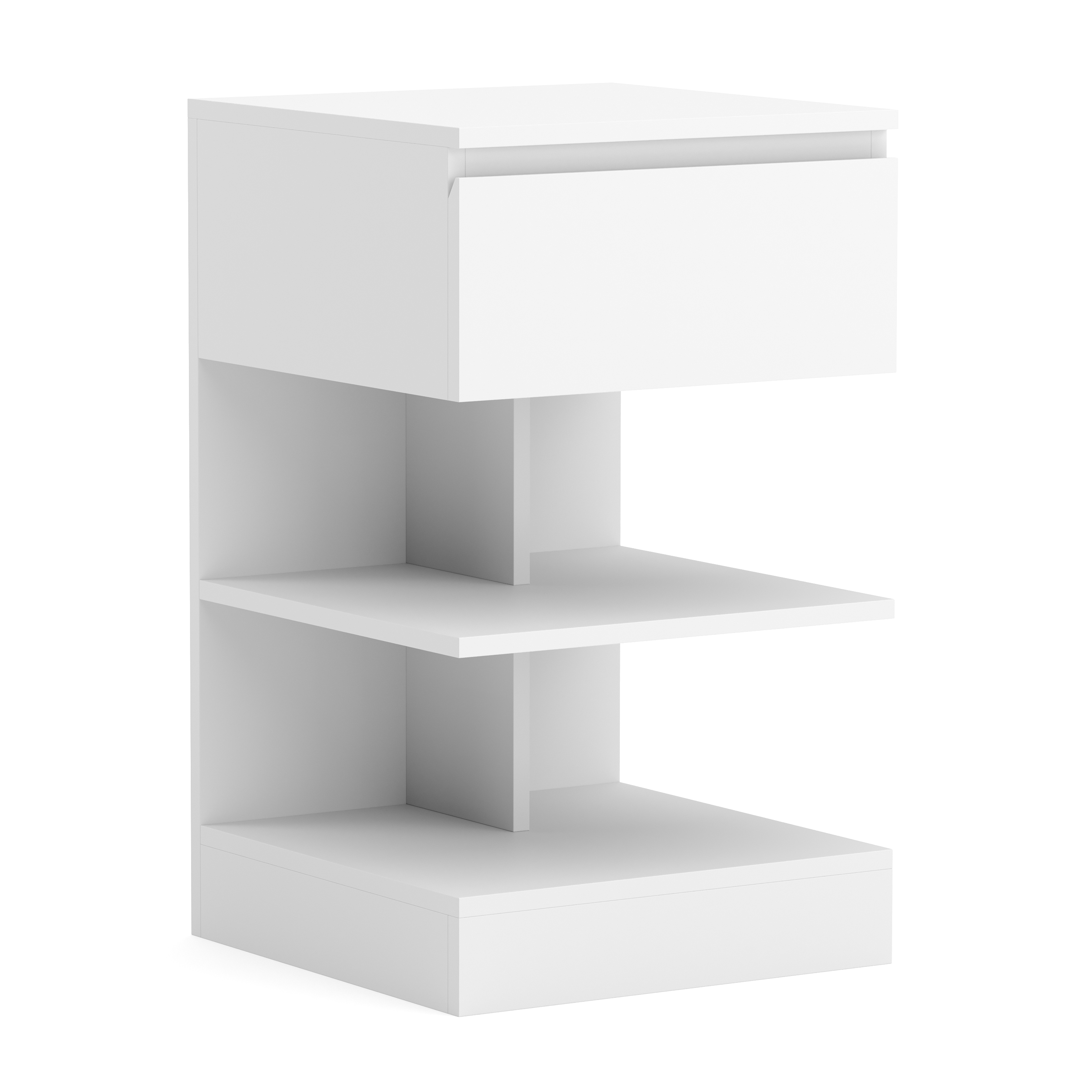 Nachttisch HIVRA mit Schublade 39 x 65 cm weiss