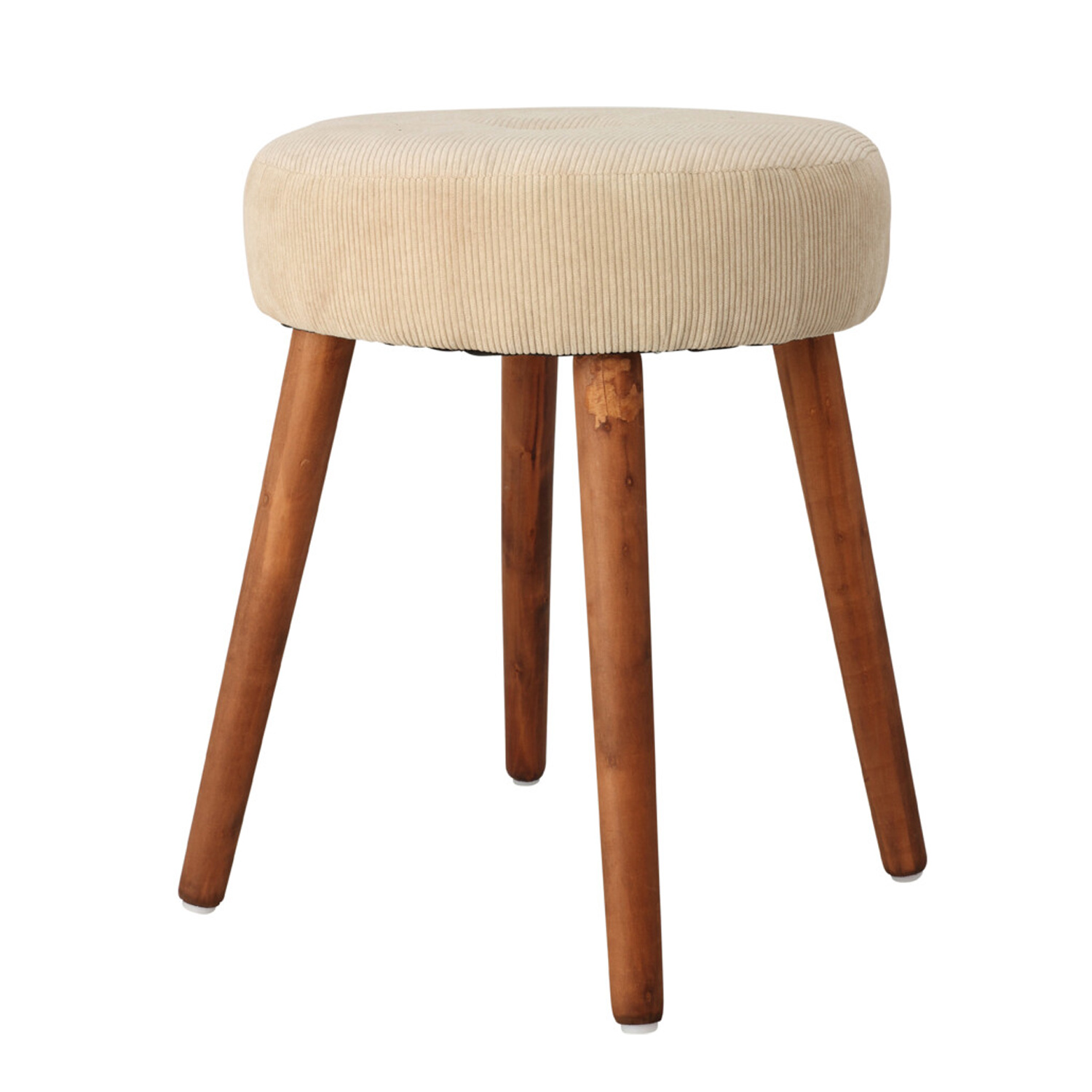 Sitzhocker 35 x 45 cm beige/braun