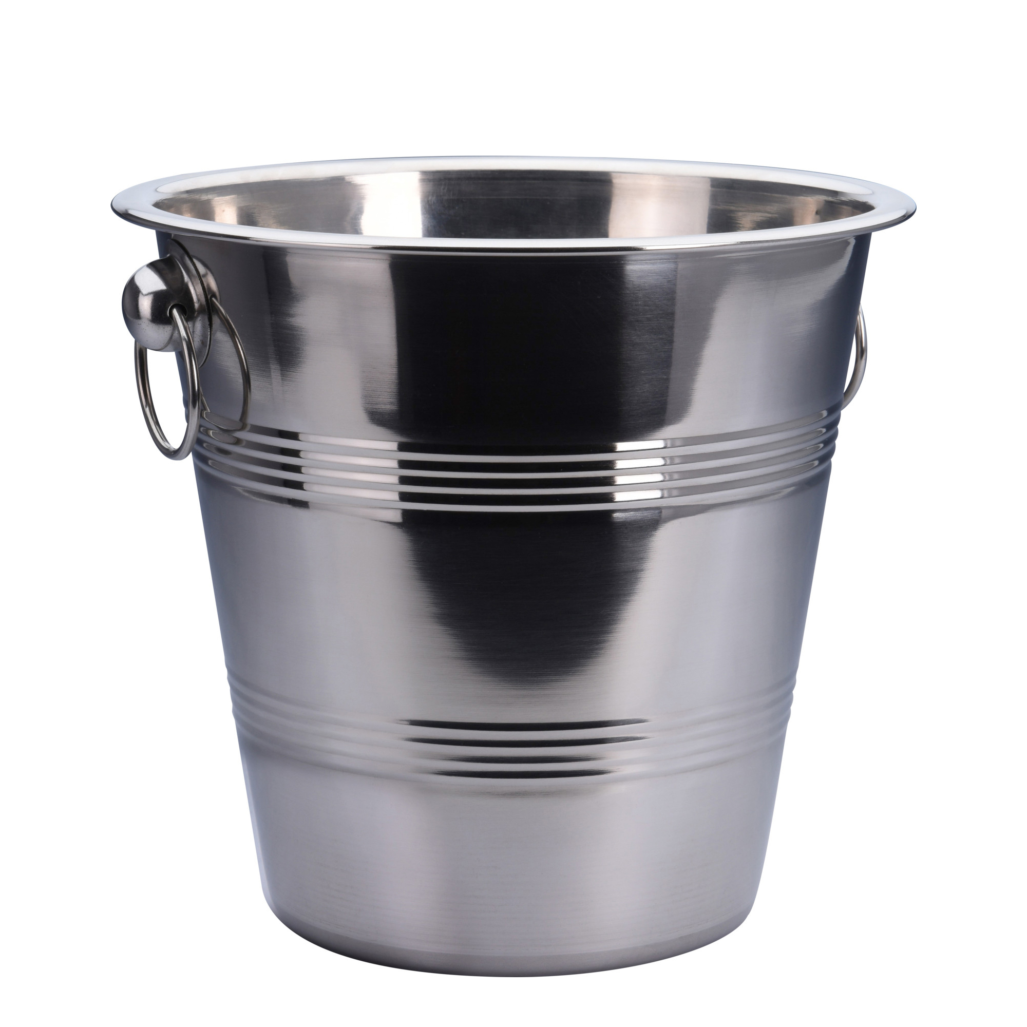 Flaschenkühler Edelstahl 22 cm silber