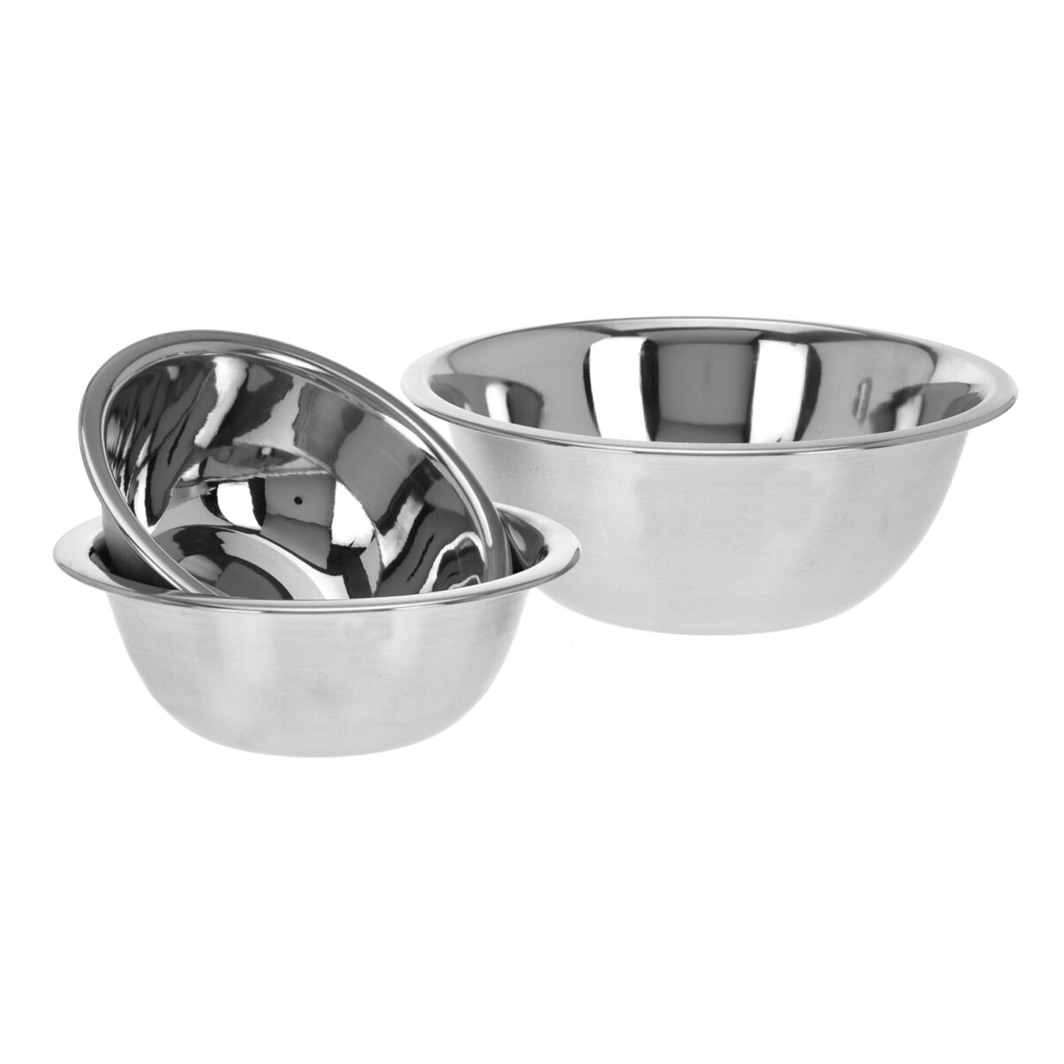 Rührschüssel Edelstahl Set 3-teilig silber