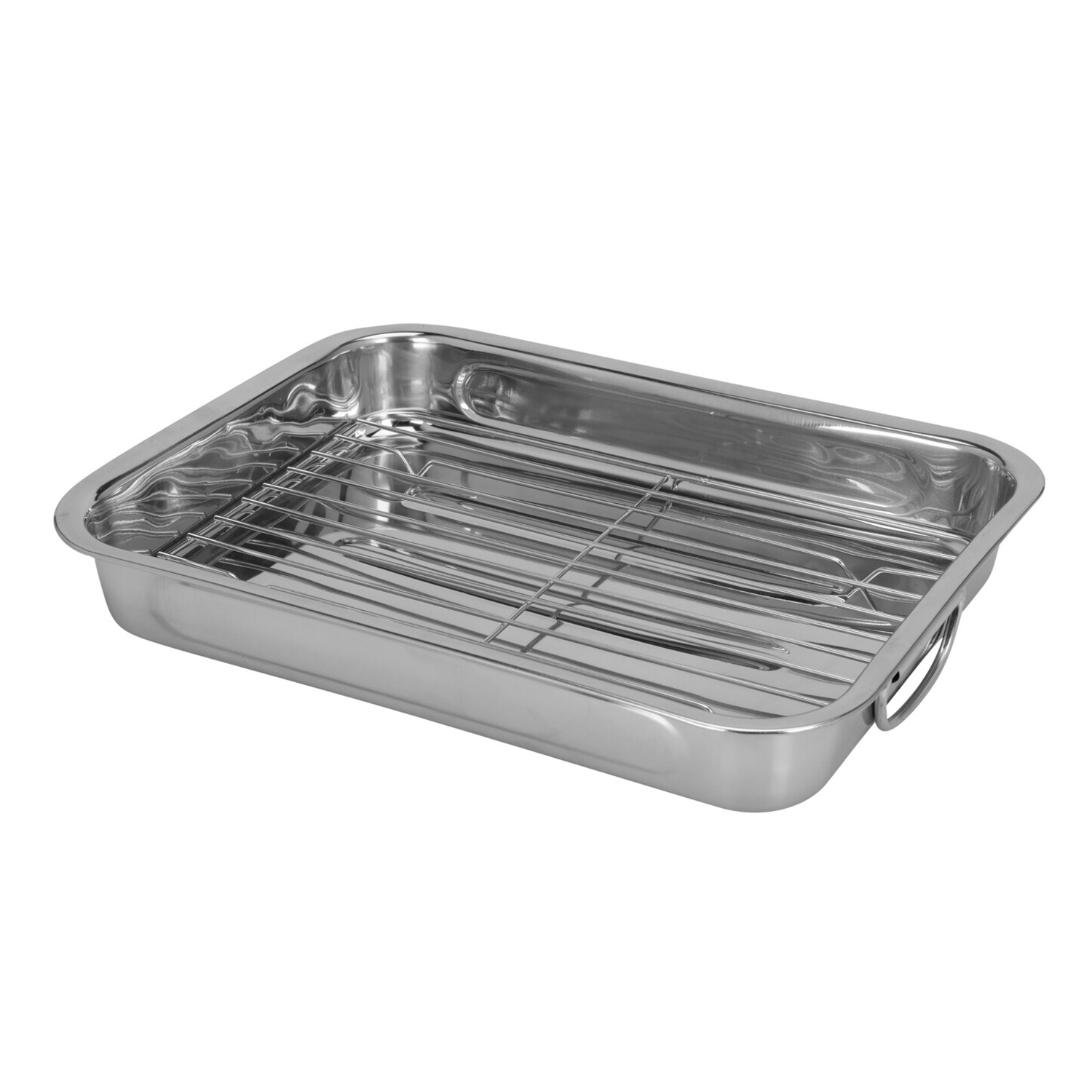 Auflaufform Edelstahl 37 x 28 x 6 cm silber