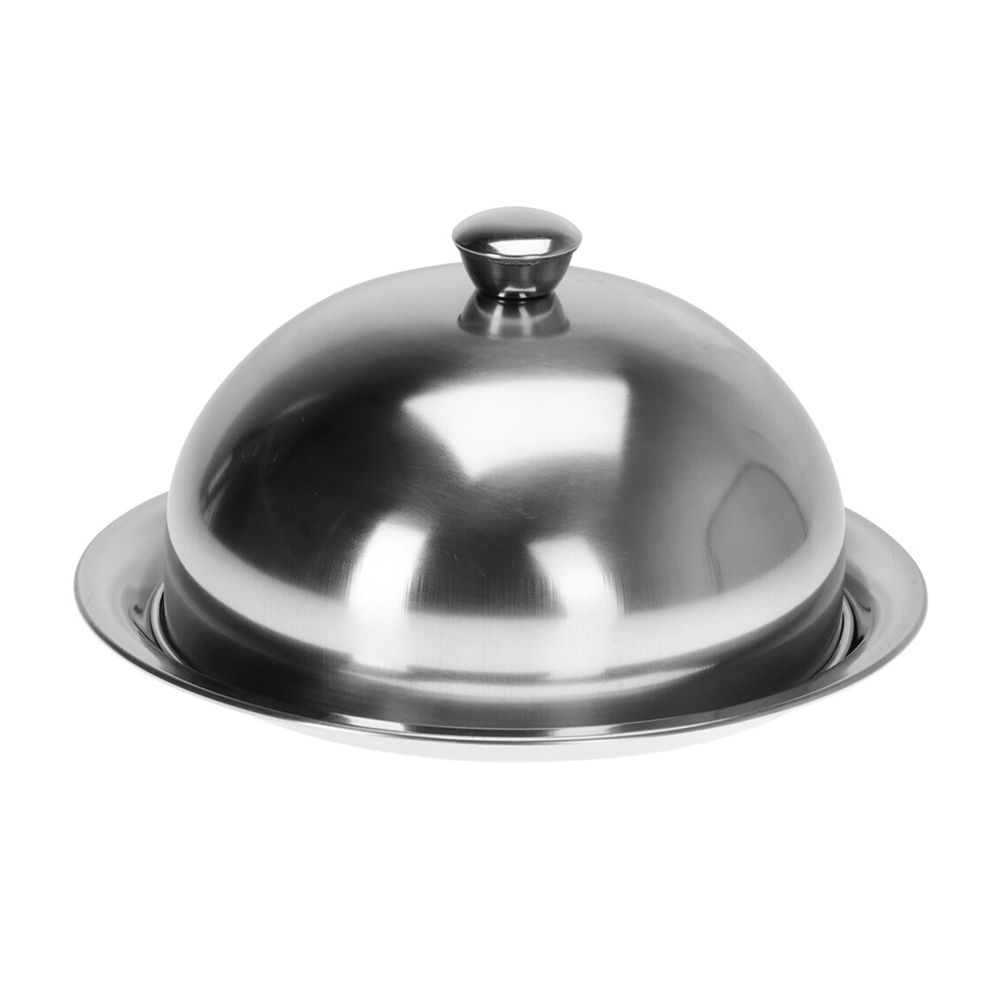 Speiseglocke Edelstahl 30 cm silber