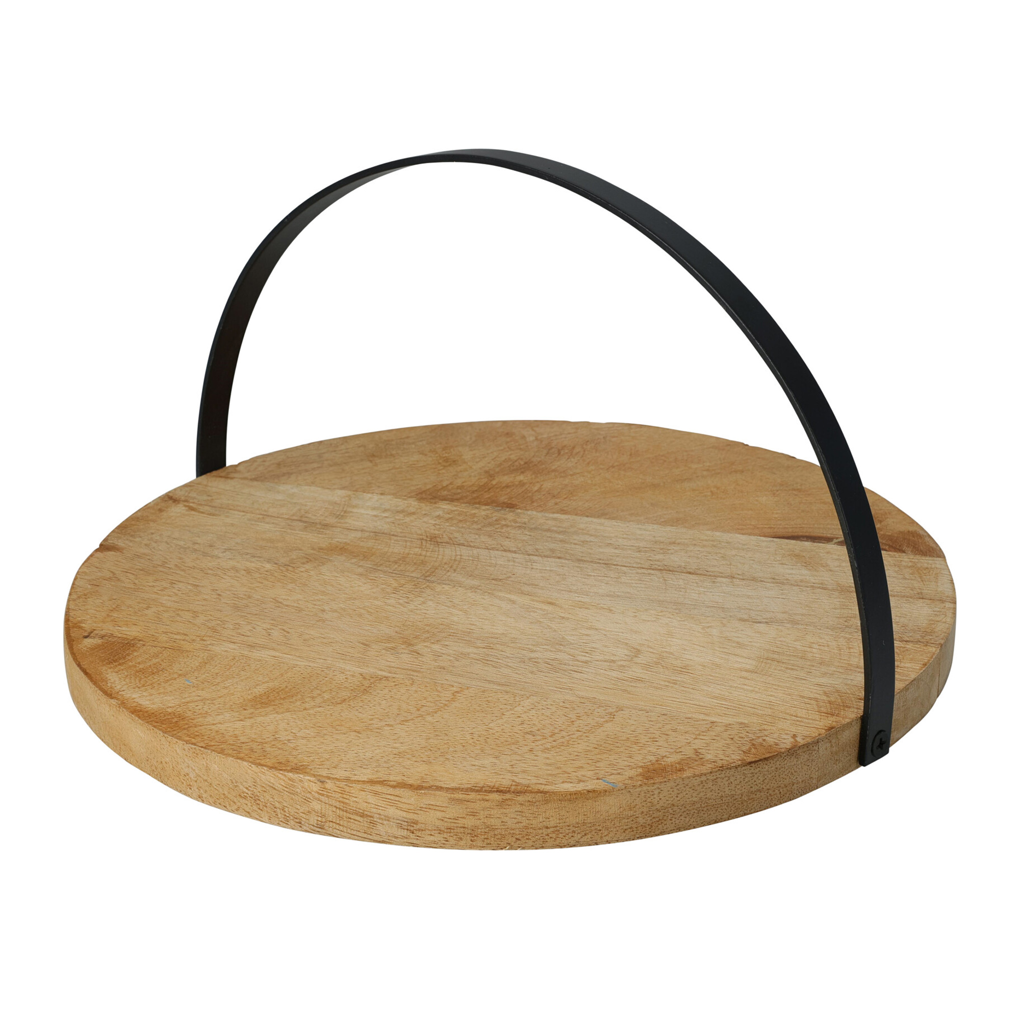 Servierplatte Holz rund 28 cm natur