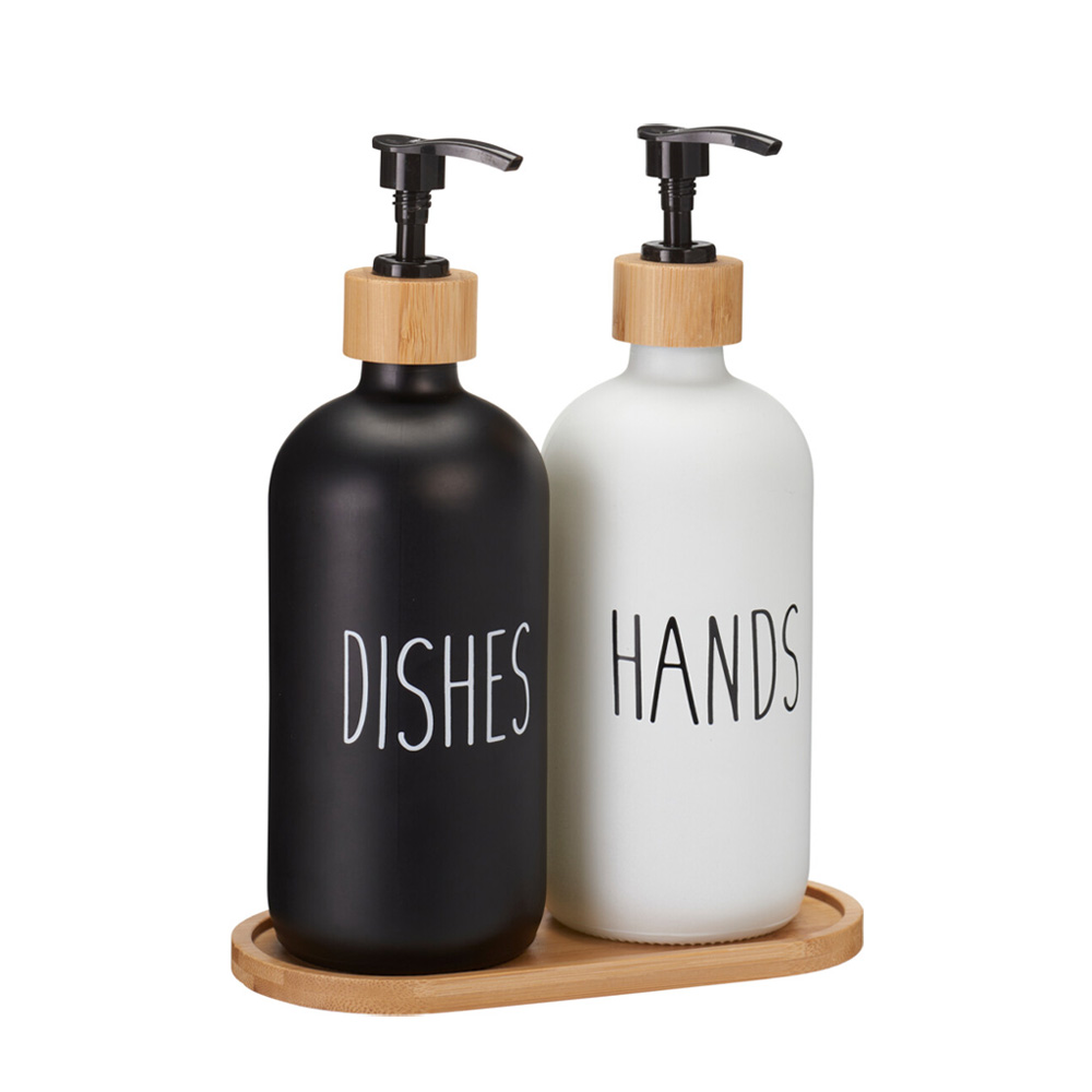 Seifenspender Set Glas 2-teilig