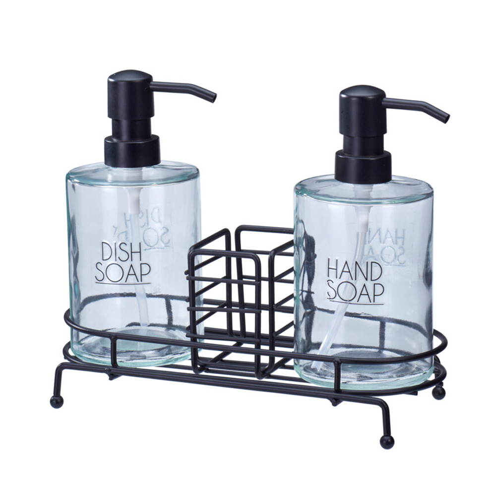 Image of Seifenspender Set Glas 3-teilig