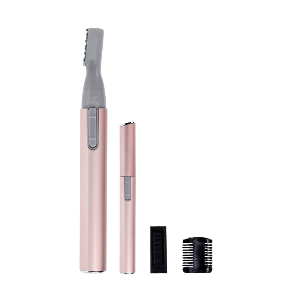 Augenbrauenrasierer Set elektronisch 4-teilig rosa