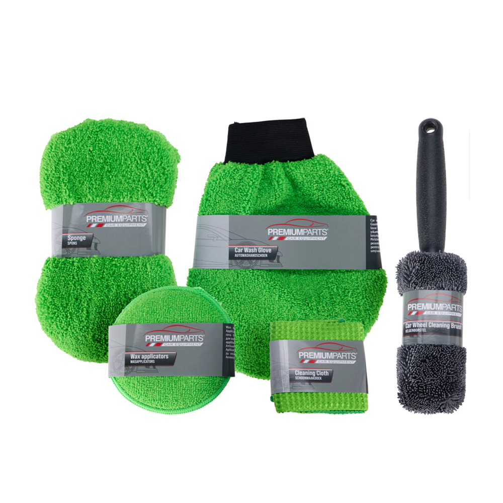 Mikrofasertuch Set 5-teilig grün/grau