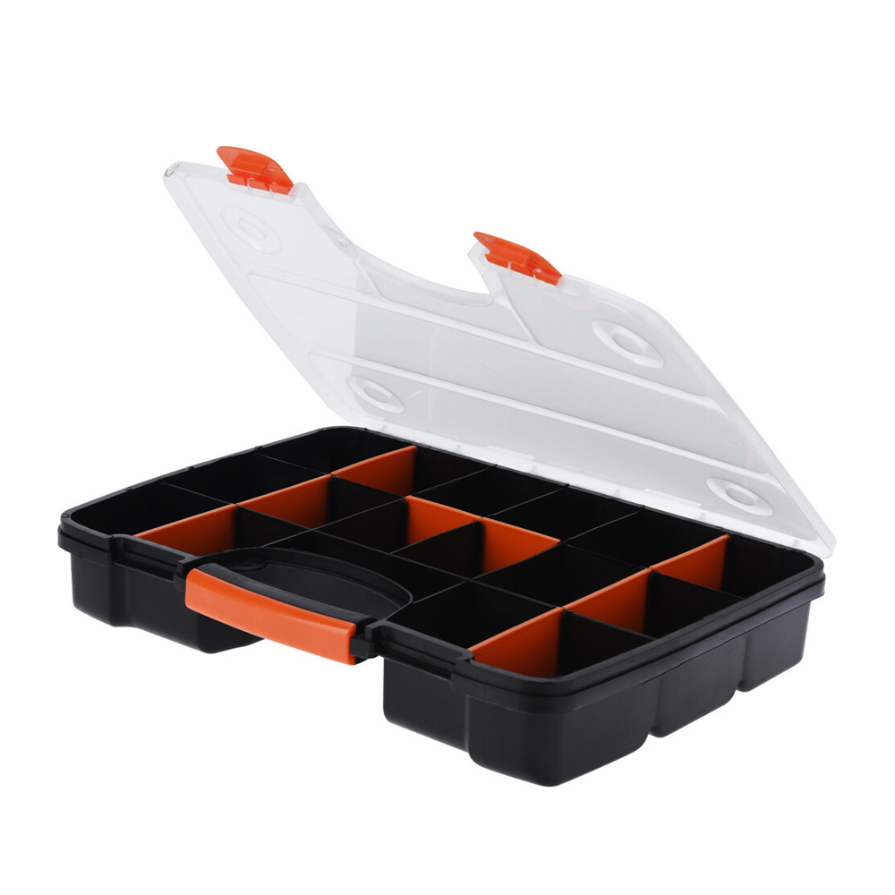 Sortimentskasten 39 x 30 x 7 cm schwarz/orange