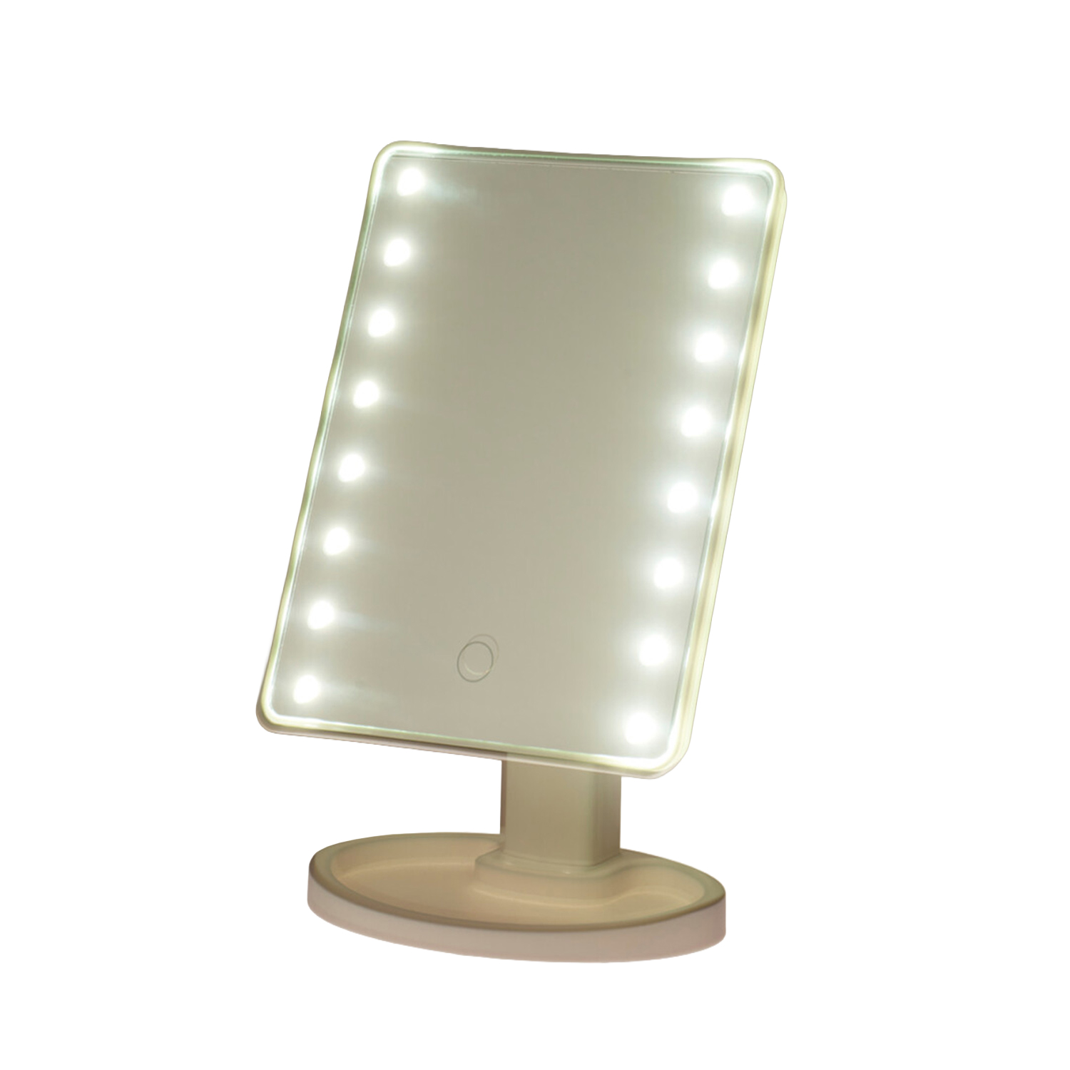 LED Schminkspiegel 26 x 16 cm weiss