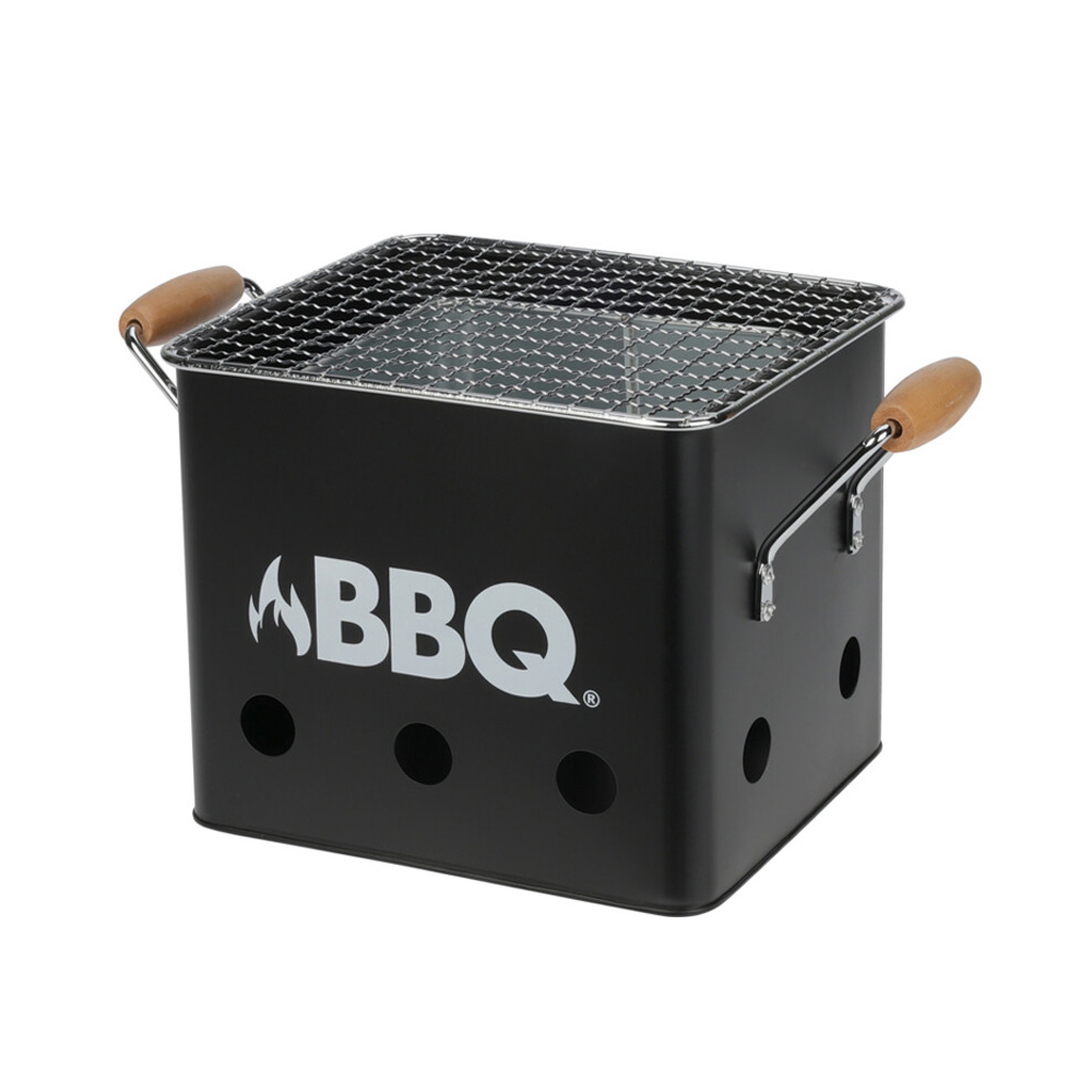 Image of BBQ Holzkohlegrill Campinggrill 18 x 15 cm schwarz