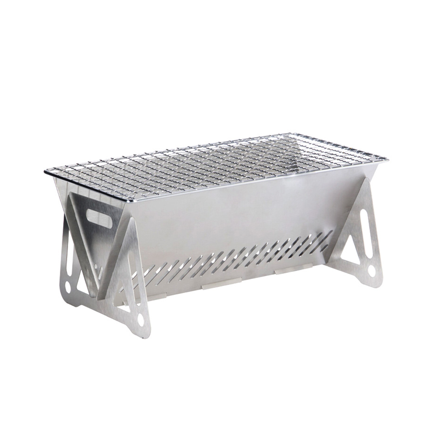 Image of BBQ Holzkohlegrill Campinggrill Edelstahl klappbar