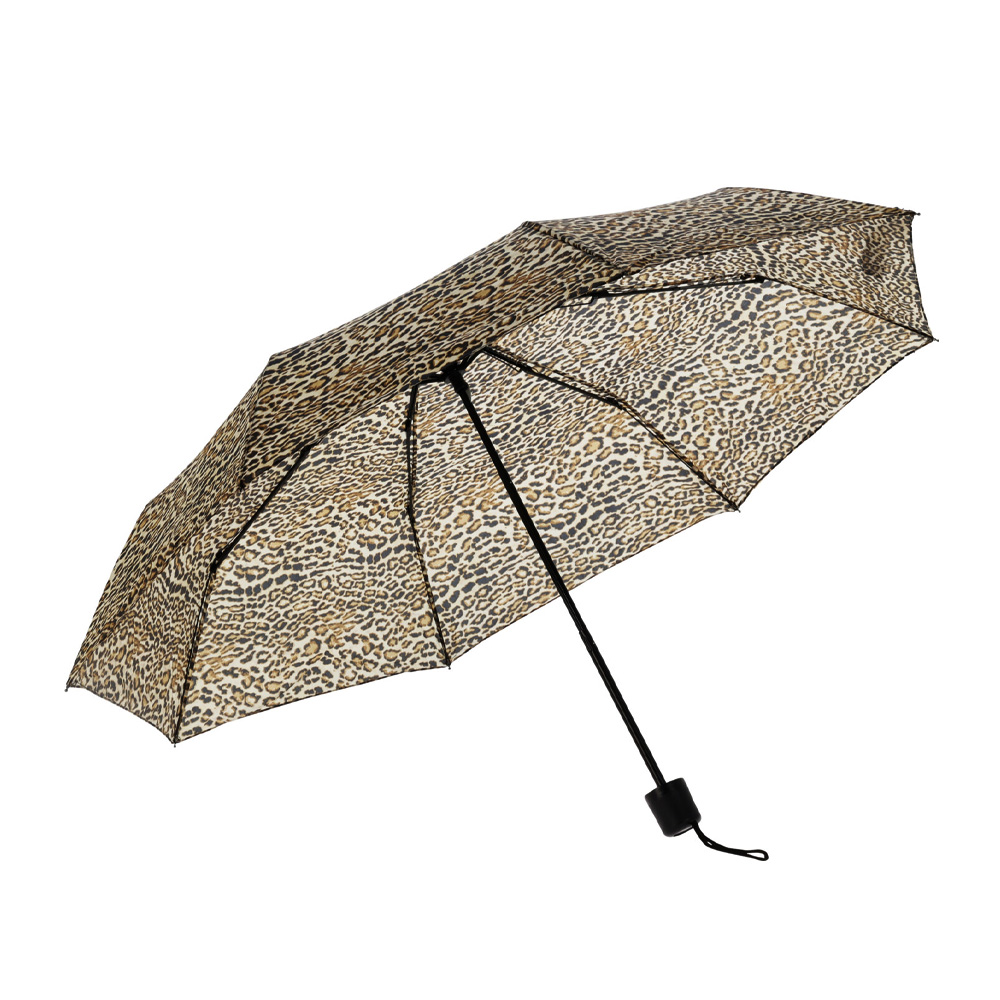 Regenschirm klein manuell Leopard 95 cm