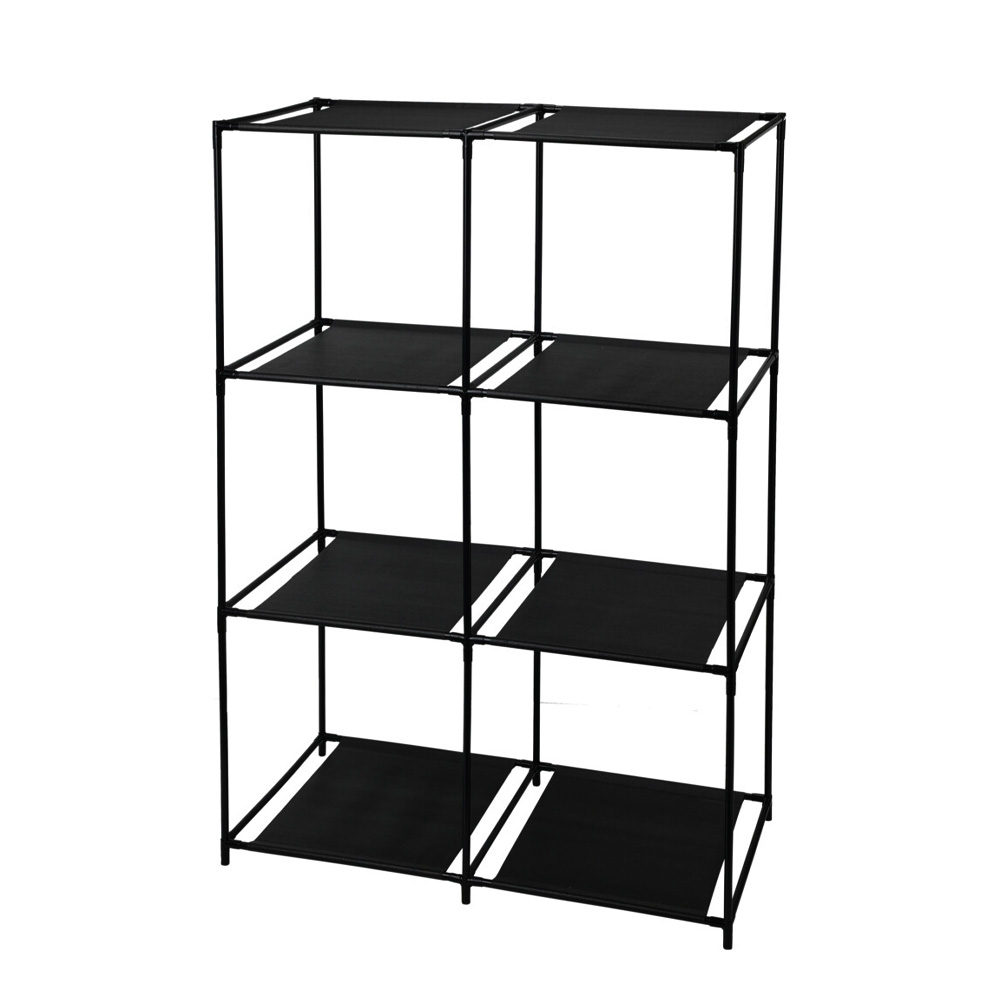 Regal Stoff 59 x 30 x 88 cm schwarz