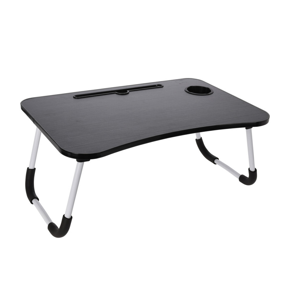 Serviertablett klappbar 60 x 40 cm schwarz