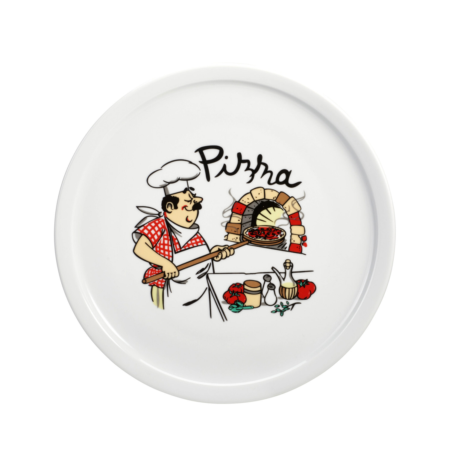 Image of Pizzateller Porzellan 30 x 30 cm weiss