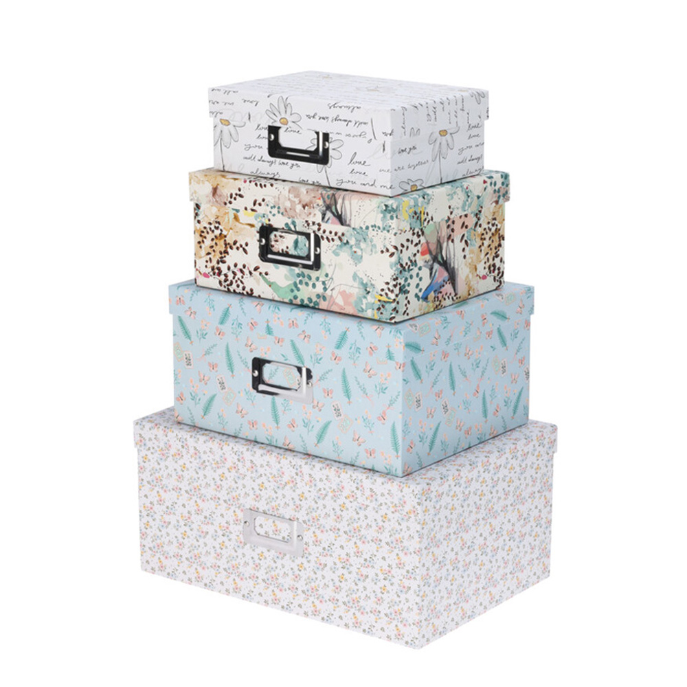 Aufbewahrungsbox Geschenkbox Set 4-teilig bunt