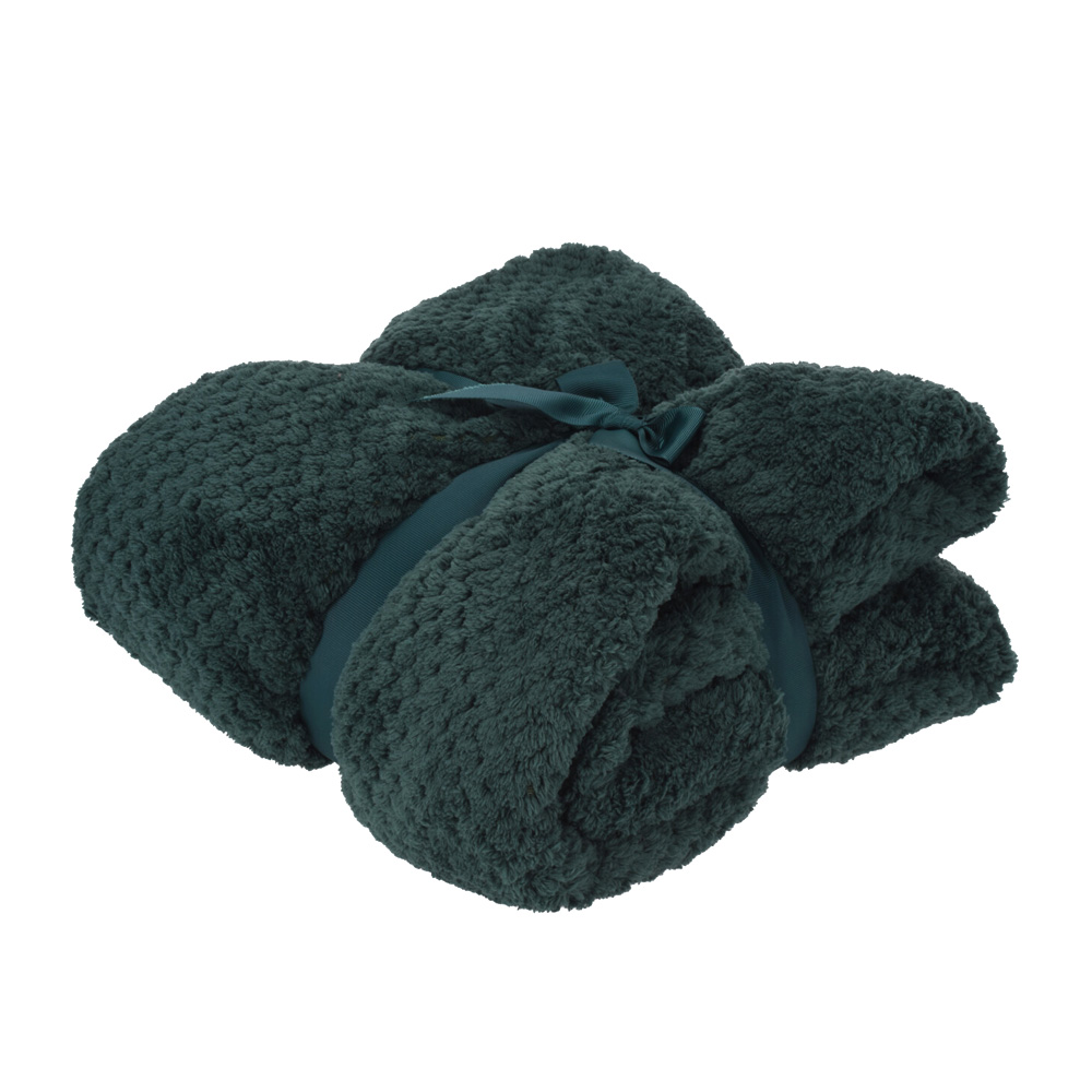 Image of Kuscheldecke Fleece 130 x 170 cm dunkelgrün