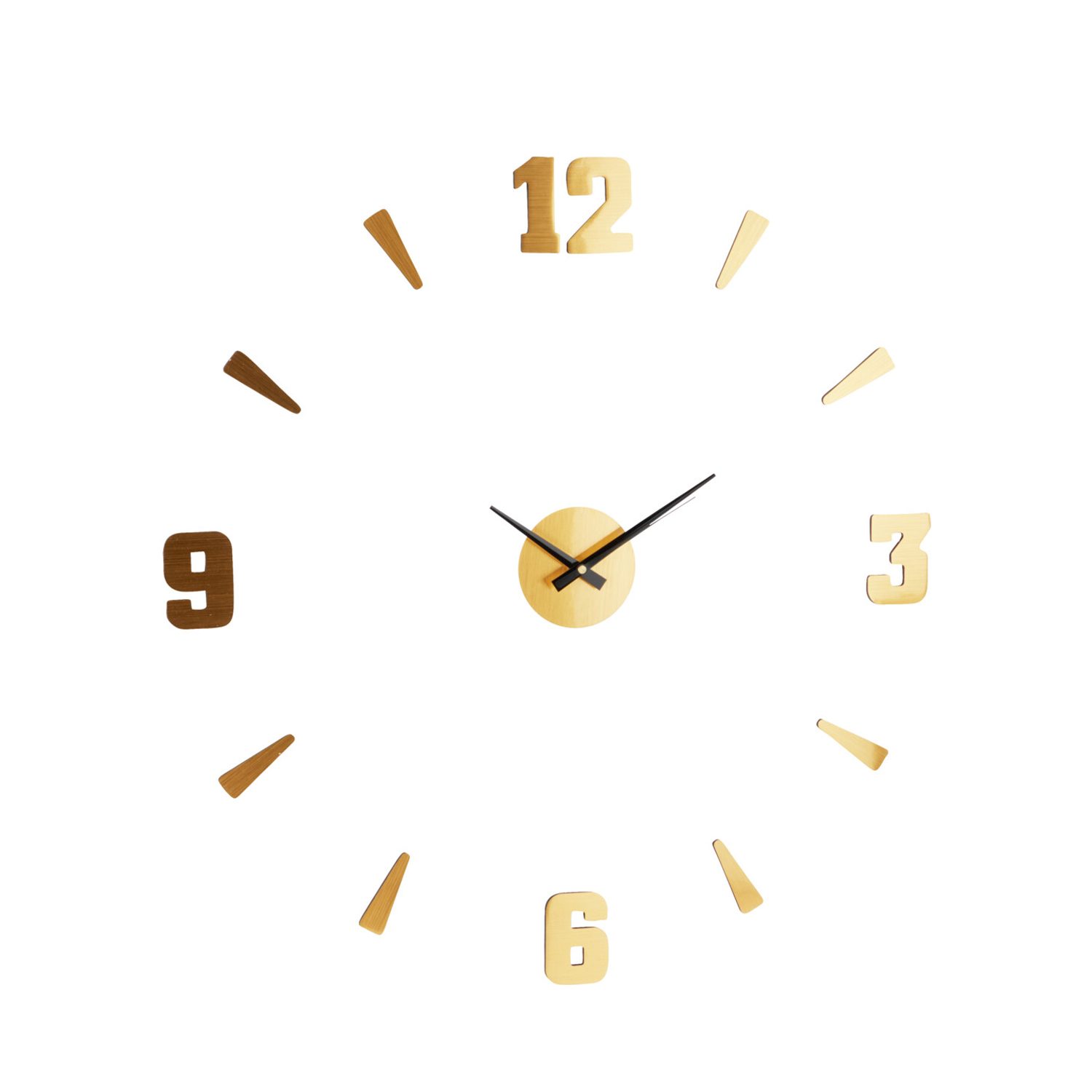 Wanduhr Aufkleber gold/schwarz