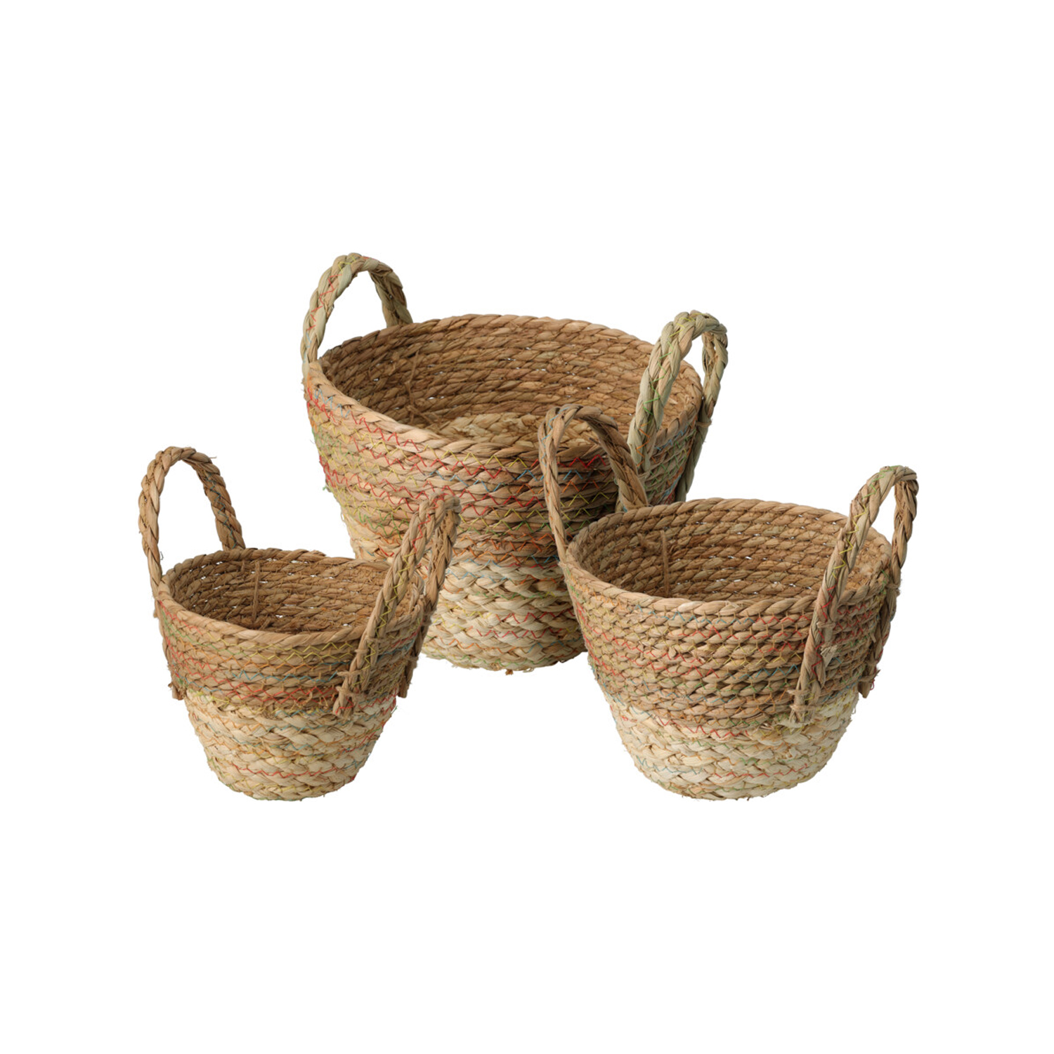 Aufbewahrungskorb Seegras Set 3-teilig natur
