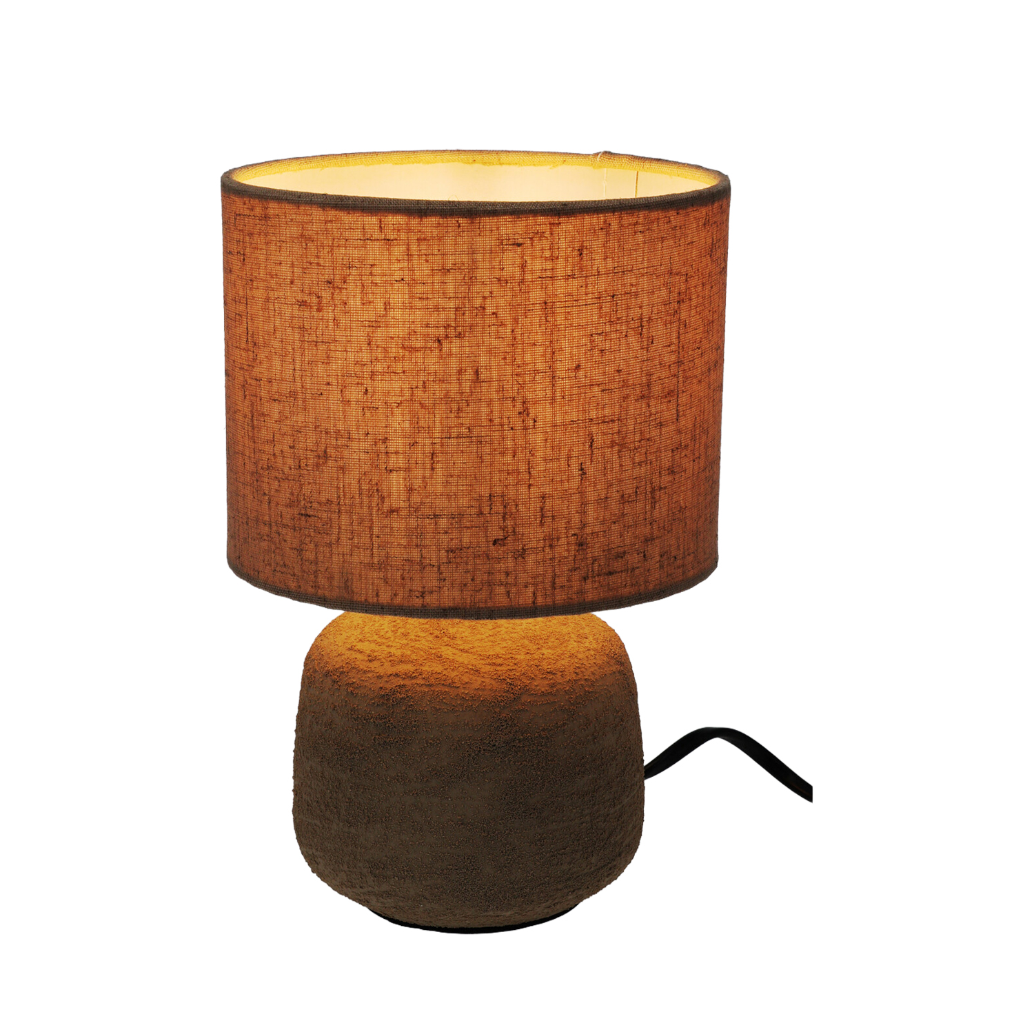Tischlampe Leinen 14 x 22 cm braun