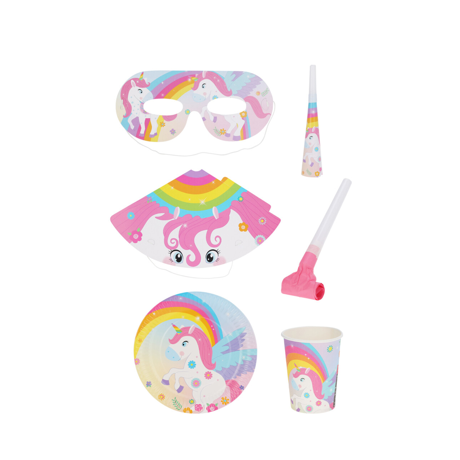 Image of Party Set Einhorn 36-teilig bunt