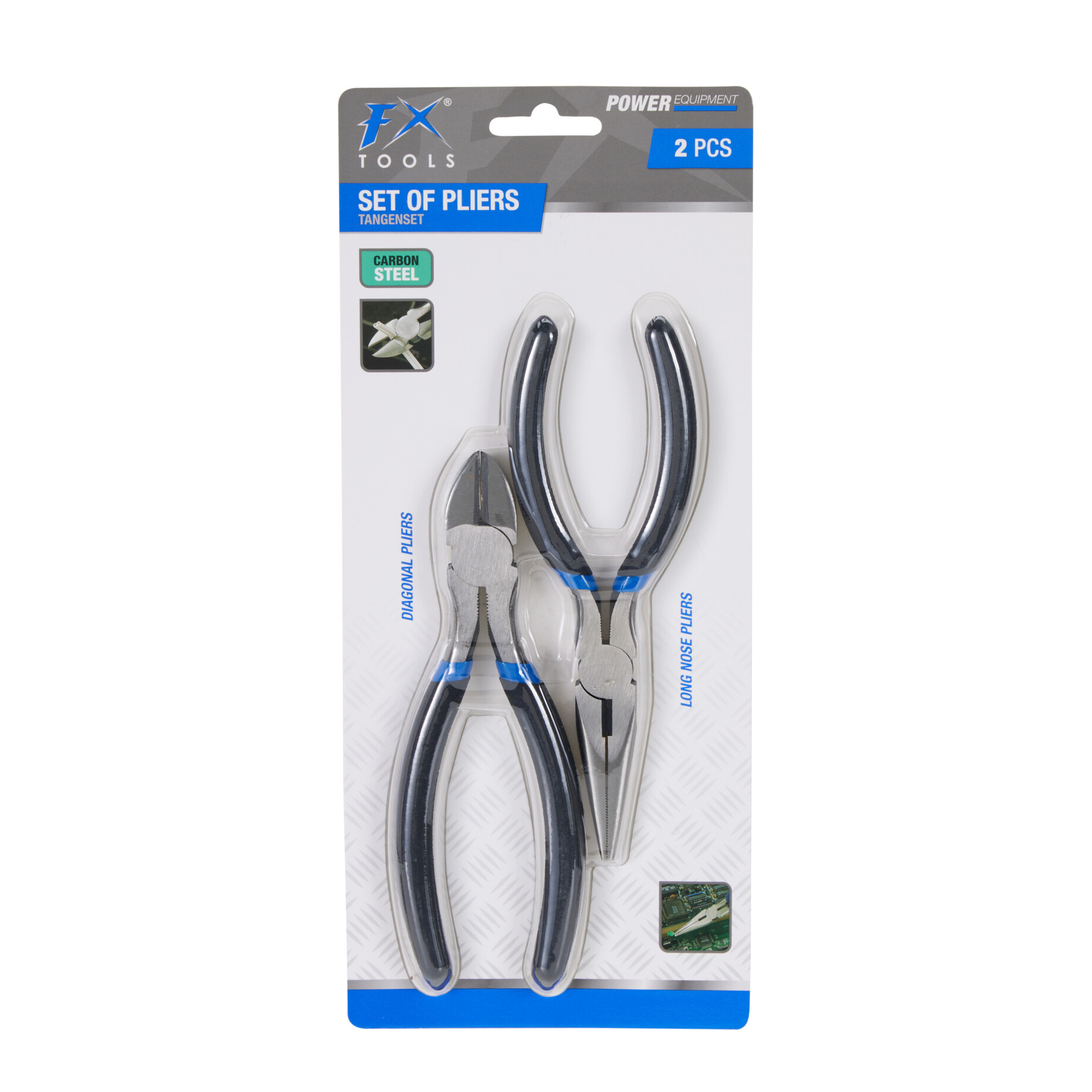 Zange Set 2-teilig schwarz/blau