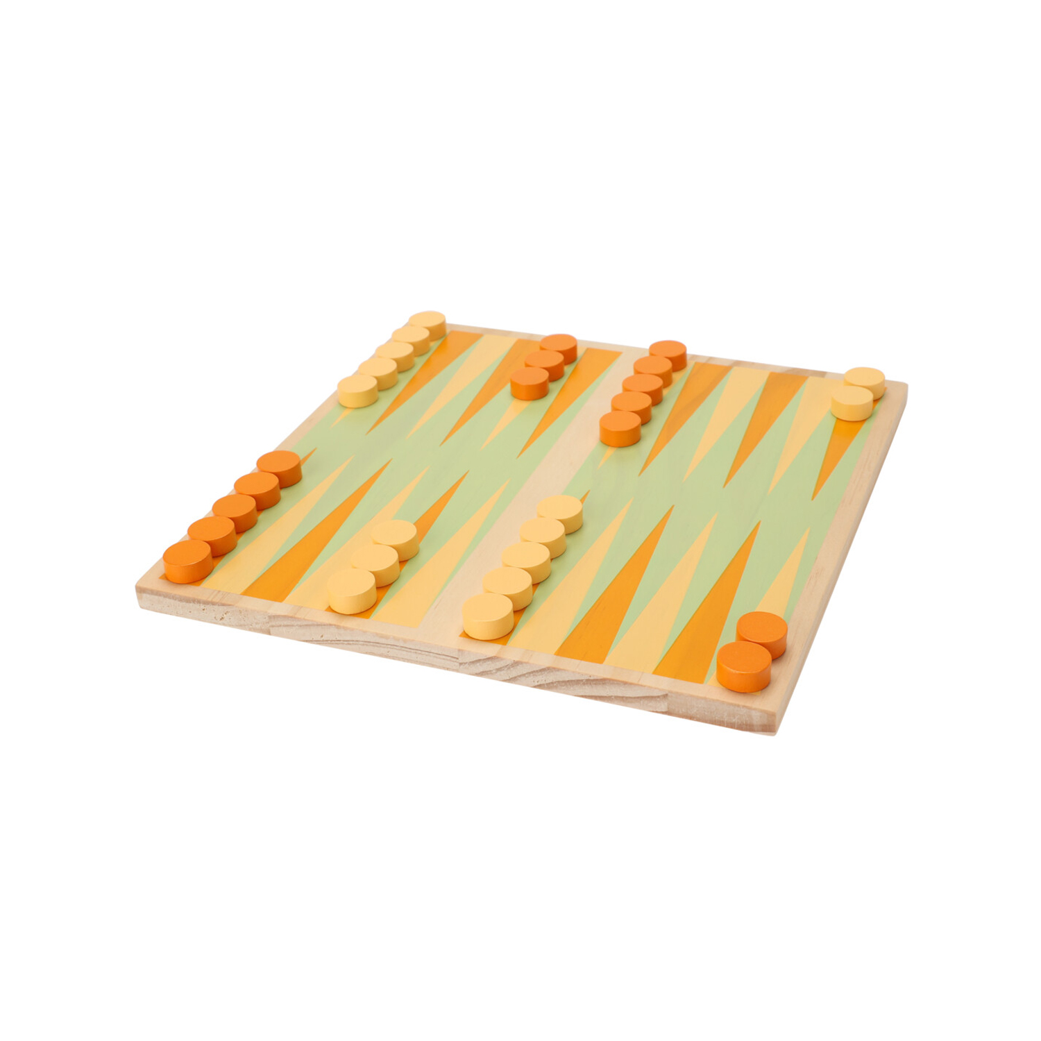 Backgammon Brettspiel Holz 20 x 20 cm natur