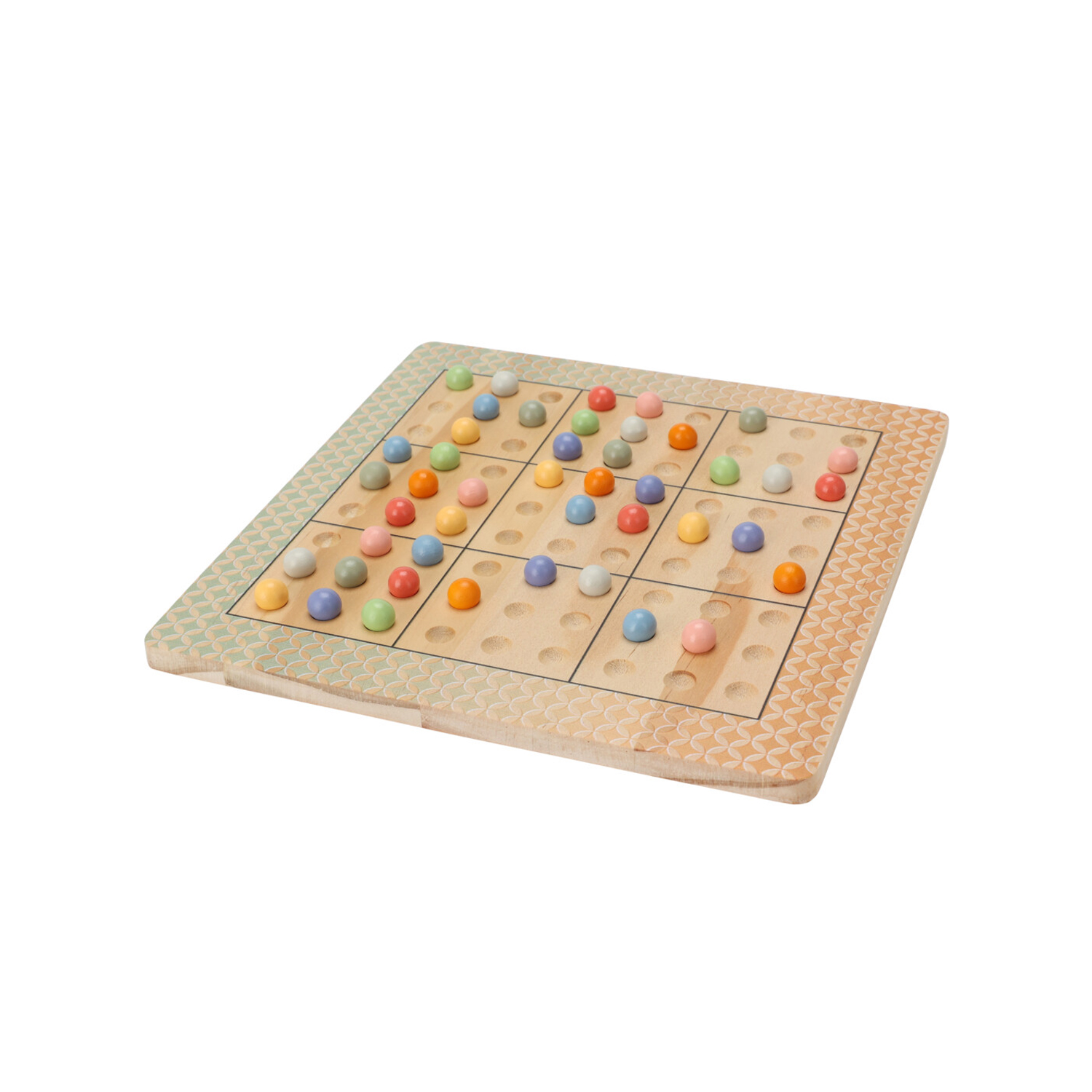 Sudoku Brettspiel Holz 20 x 20 cm natur