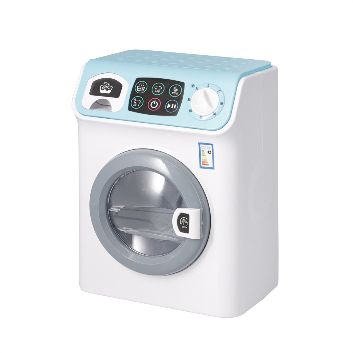 Spielzeug Waschmaschine 16 x 13 x 23 cm weiss/türkis