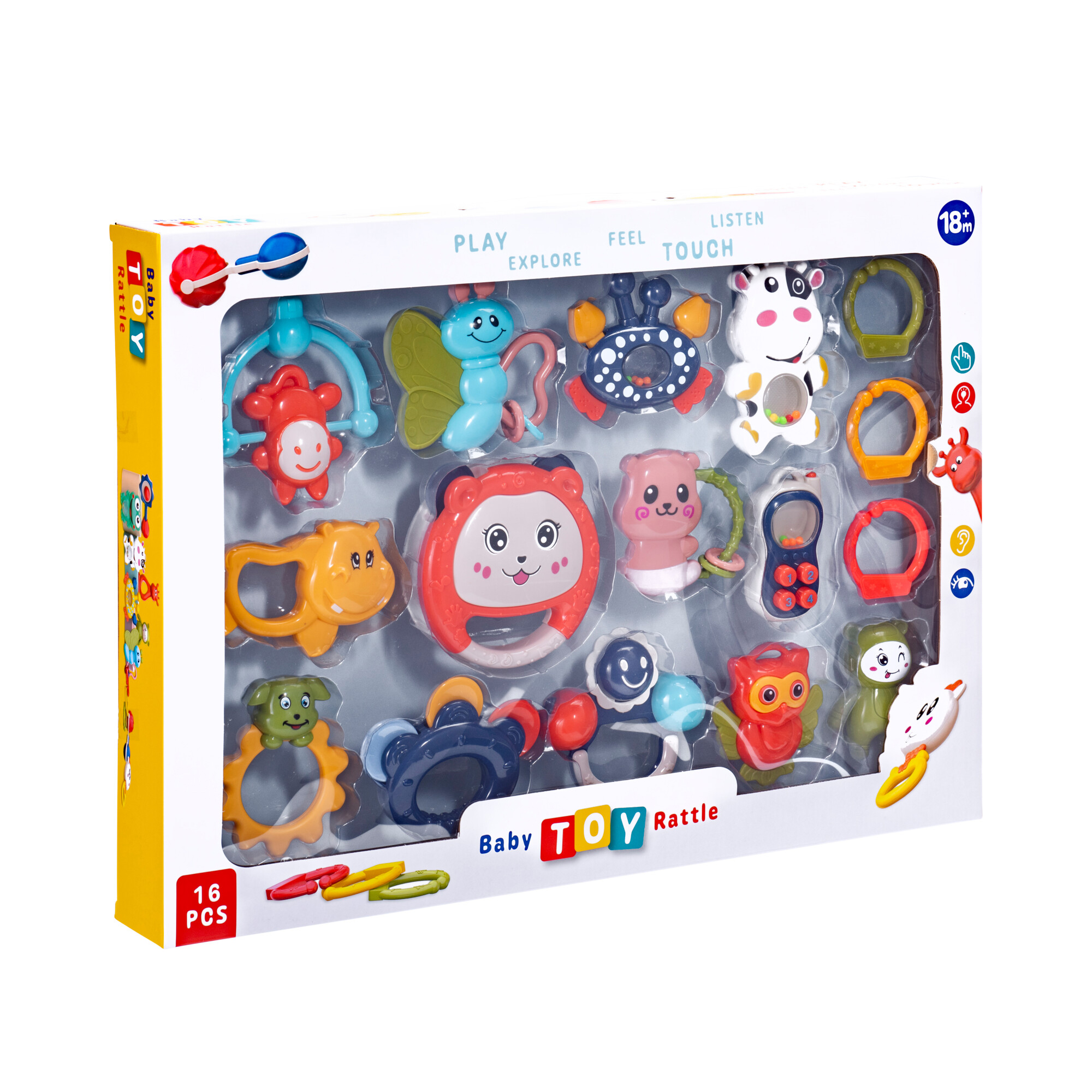 Babyrassel Set 16-teilig bunt