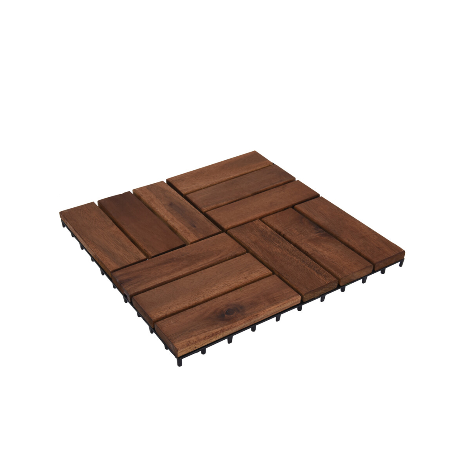 Bodenplatte Holz 4er Set 30 x 30 cm