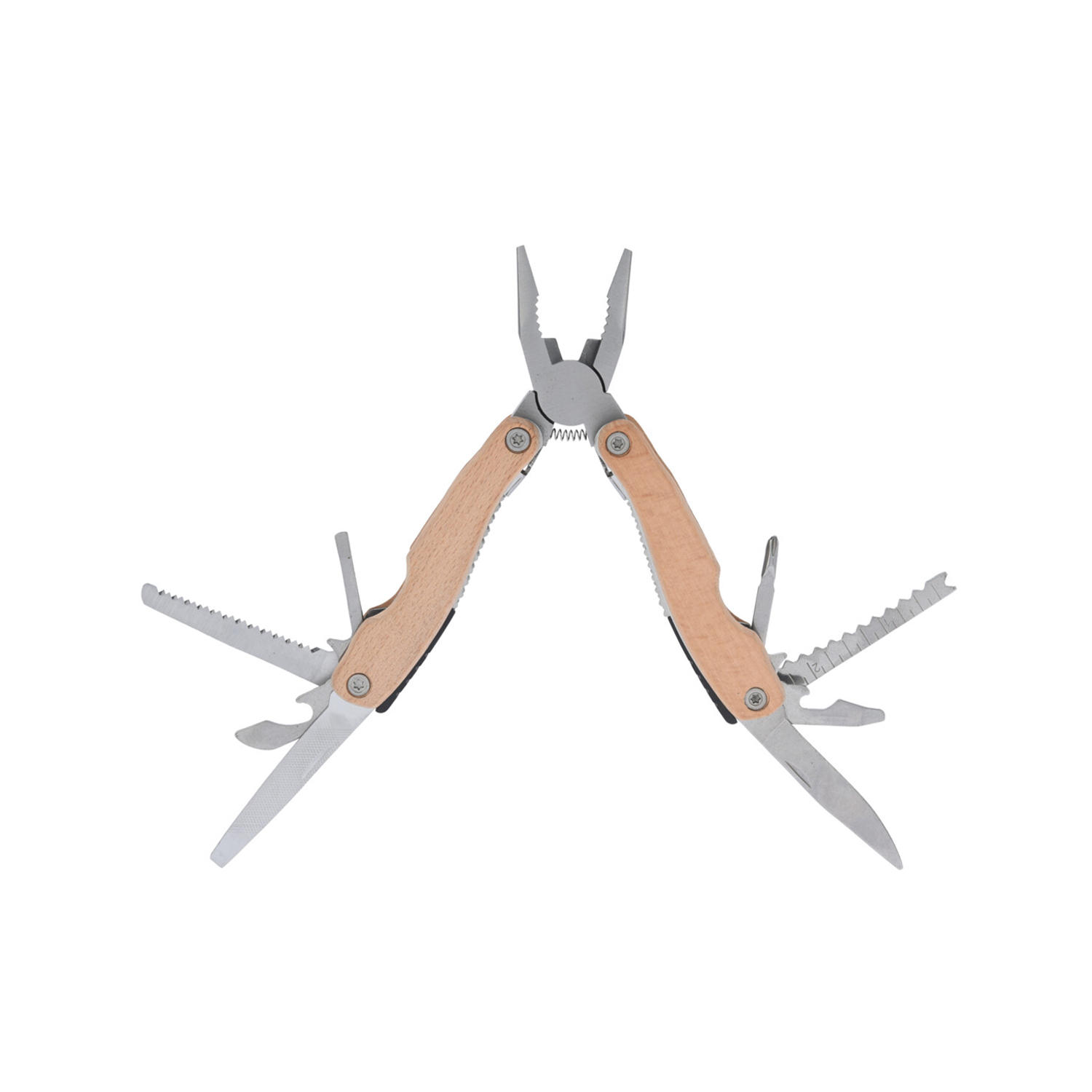 Multifunktionswerkzeug Edelstahl 16 cm hellbraun/silber