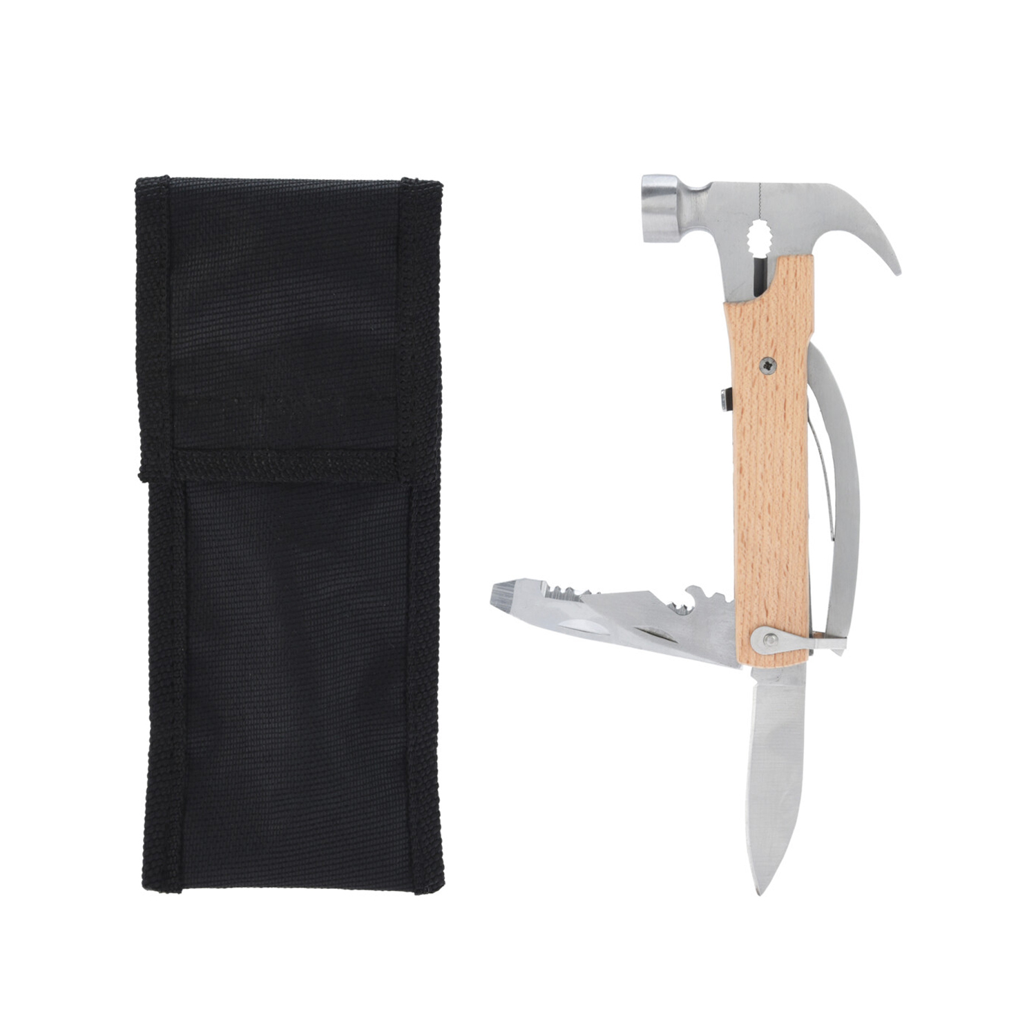 Multifunktionswerkzeug Edelstahl 14 cm hellbraun/silber