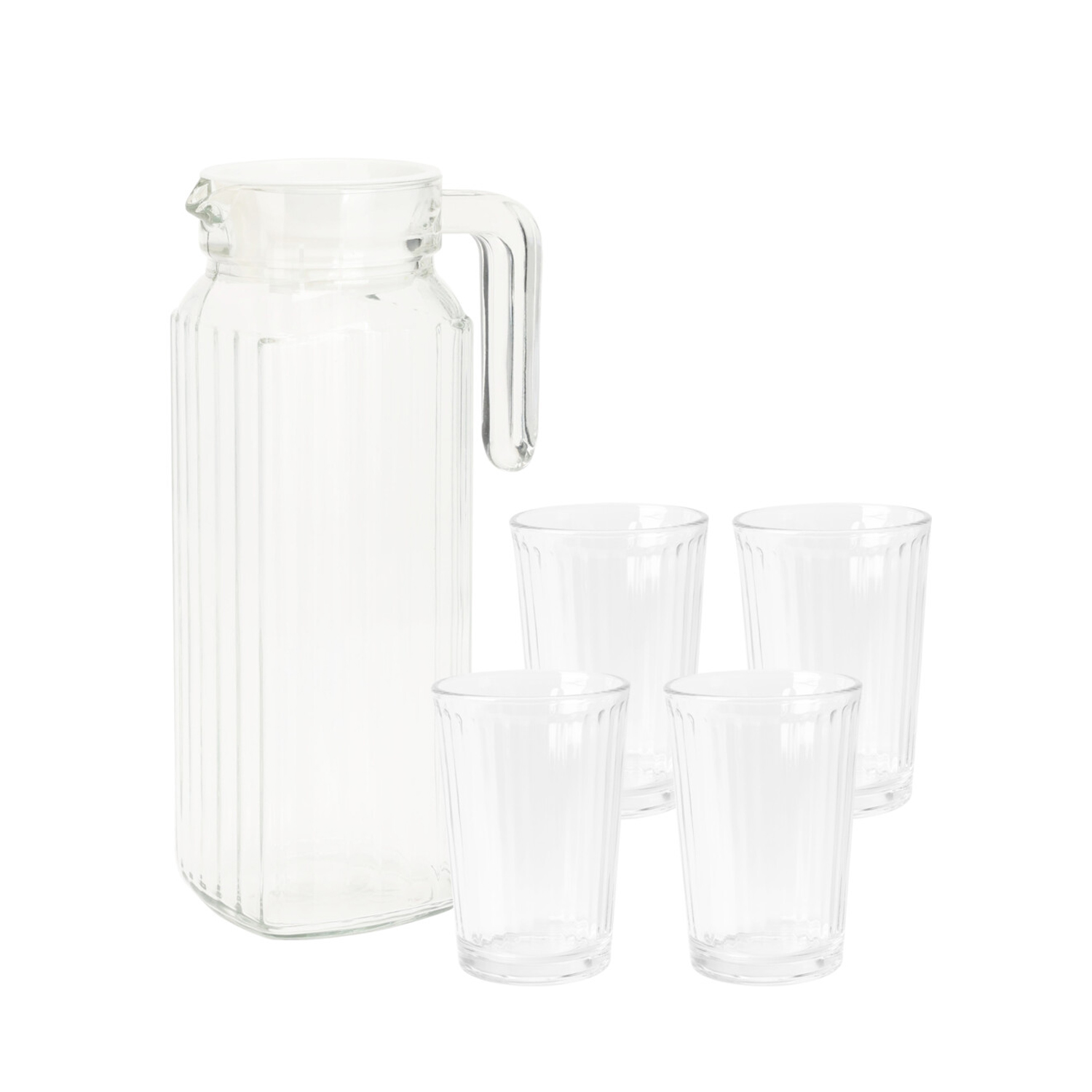 Trinkglas Set mit Krug 5-teilig
