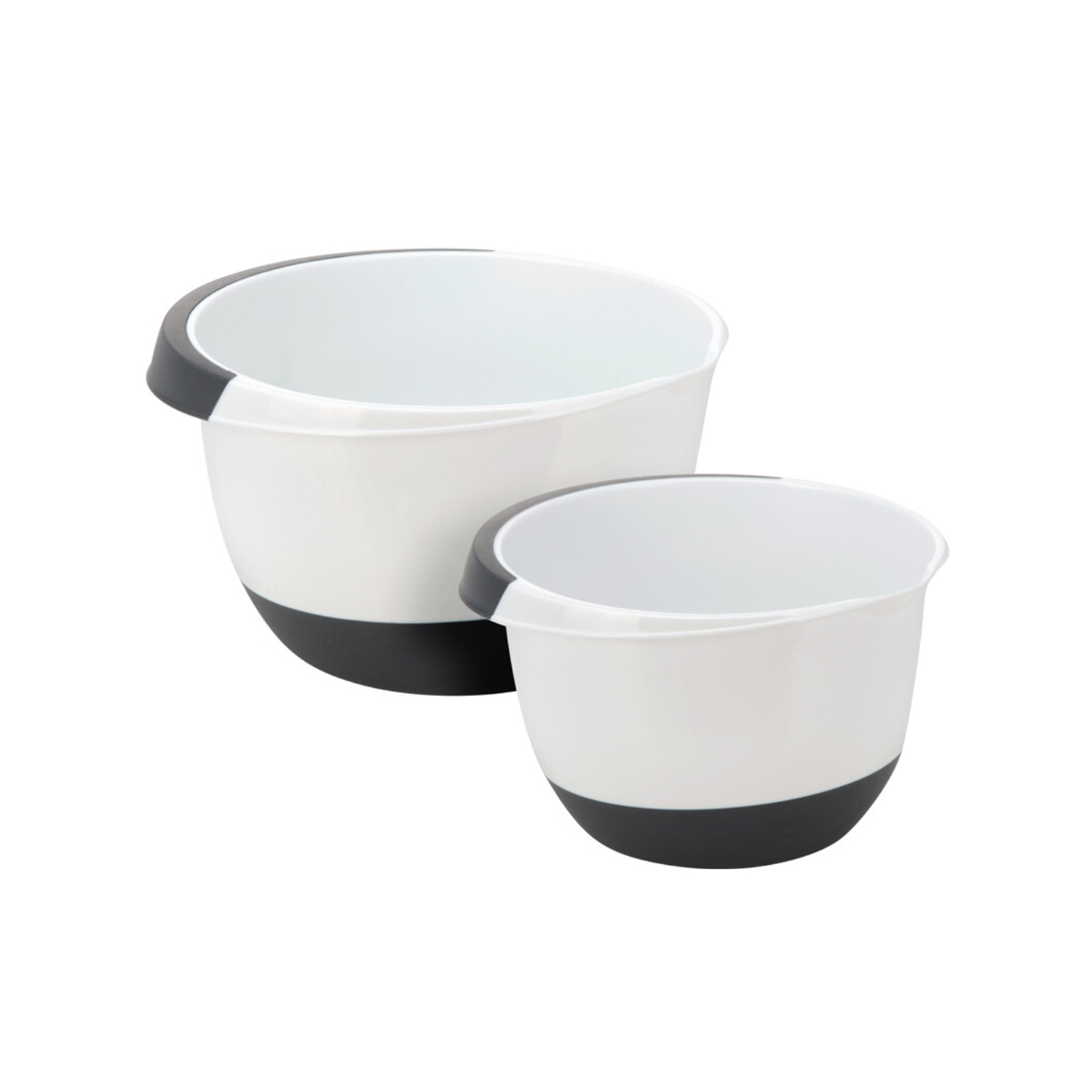 Rührschüssel Set 2-teilig weiss/schwarz