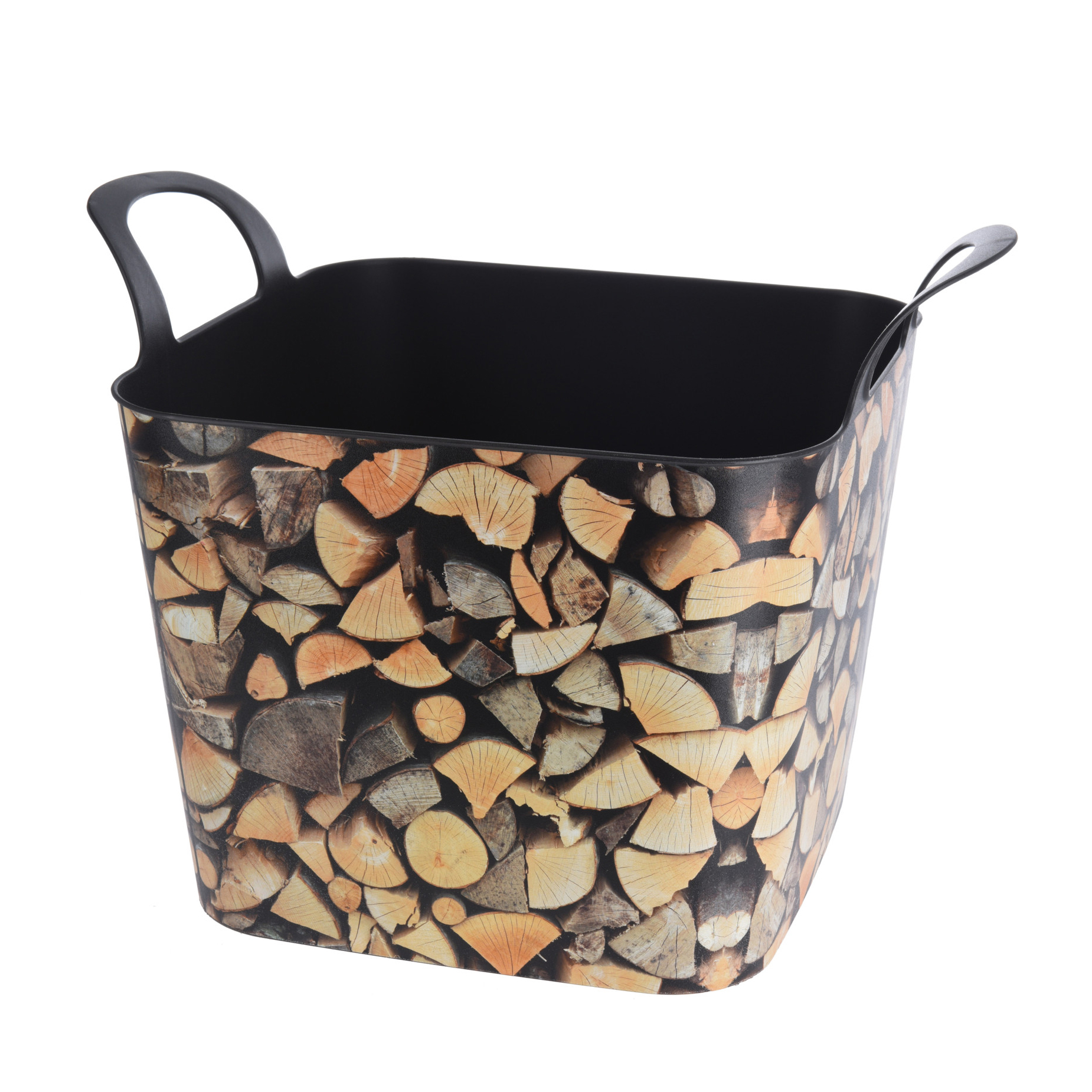 Eimer mit Henkel 36L schwarz/braun