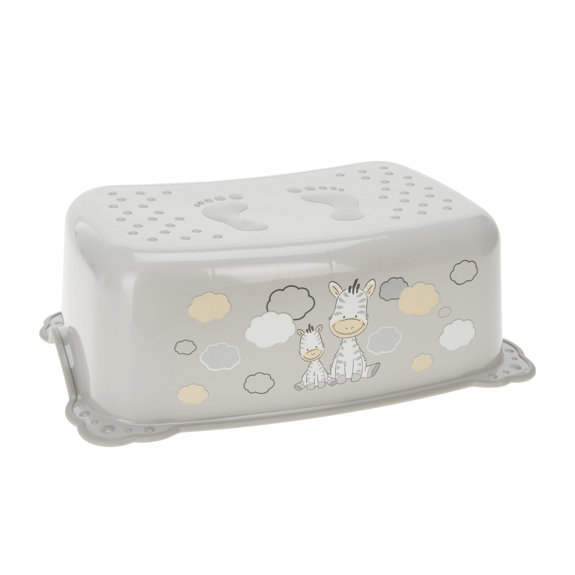 Image of Kinderschemel rutschfest 42 x 28 x 15 cm grau