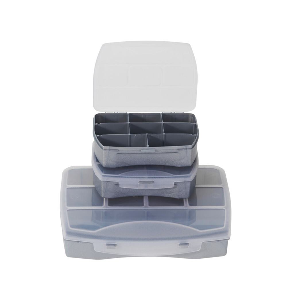 Sortimentskasten Set 3-teilig grau