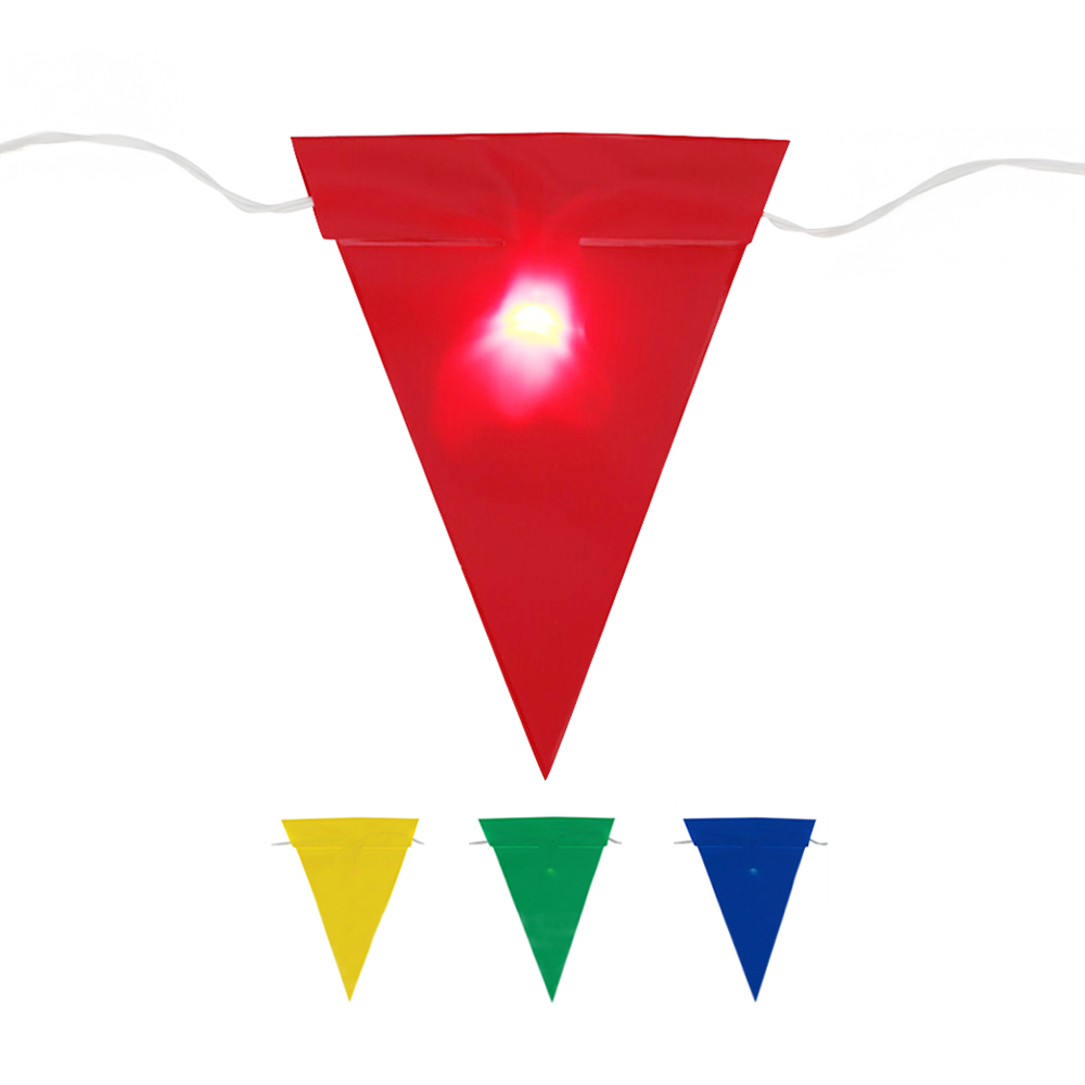 LED Girlande Wimpelkette 5 m bunt