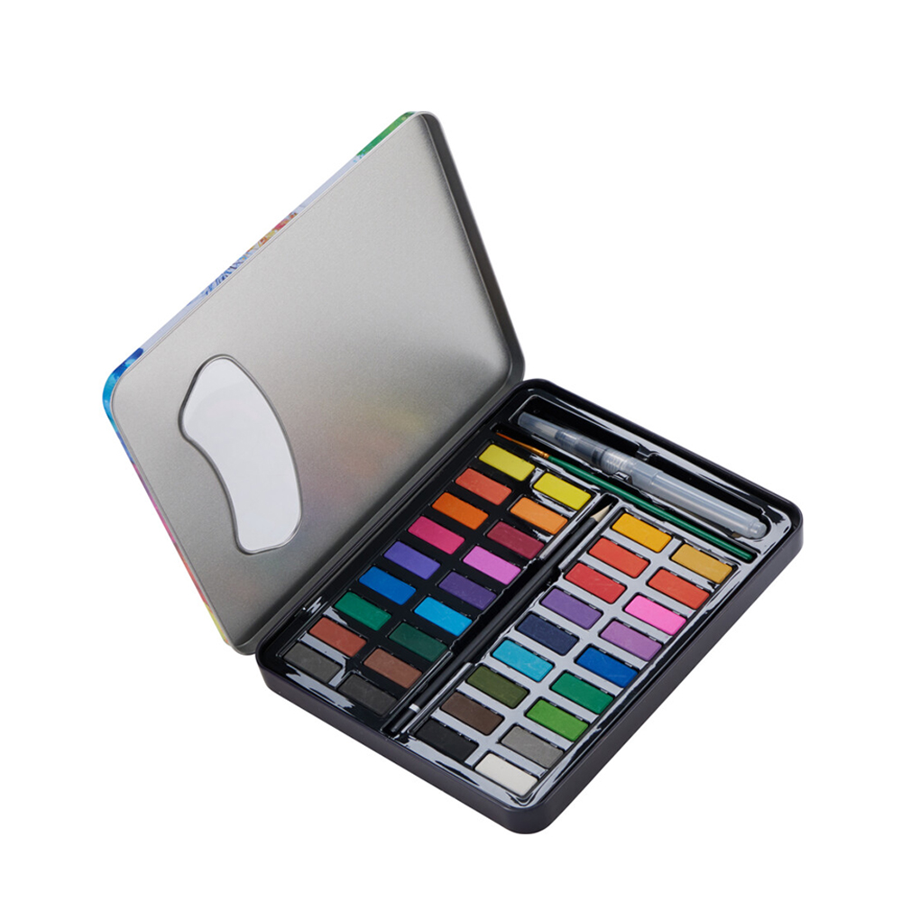 Image of Wasserfarben Malkasten Set 36 Farben 4-teilig