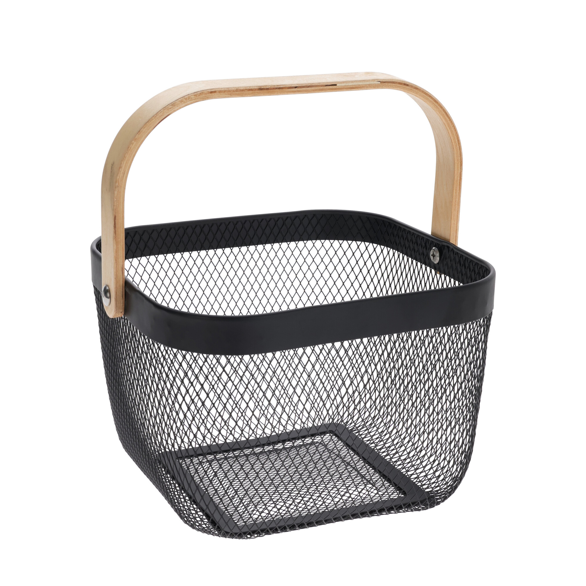 Image of Korb Eisen 25 x 25 x 18 cm schwarz/natur