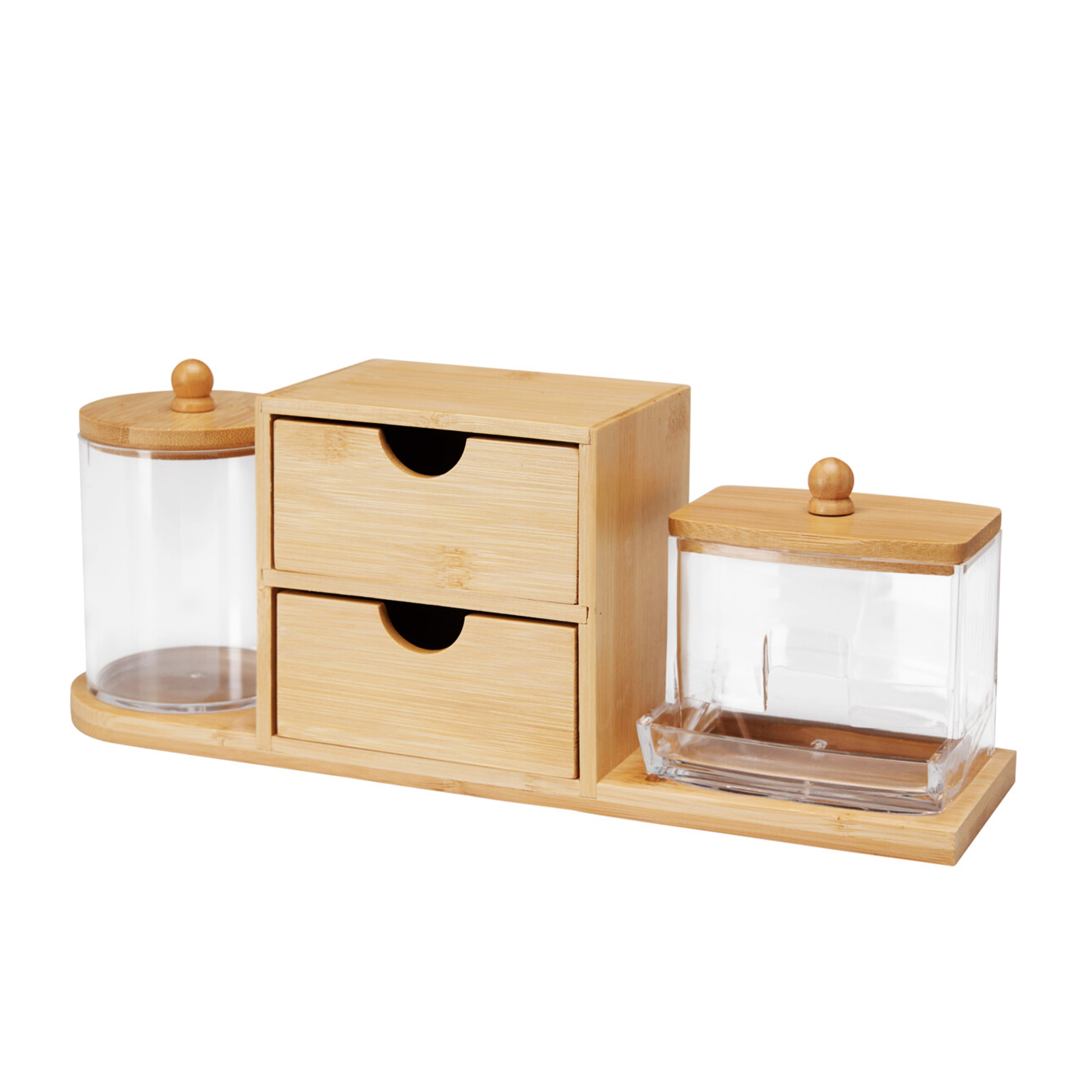 Kosmetik Organizer Set Bambus 3-teilig natur